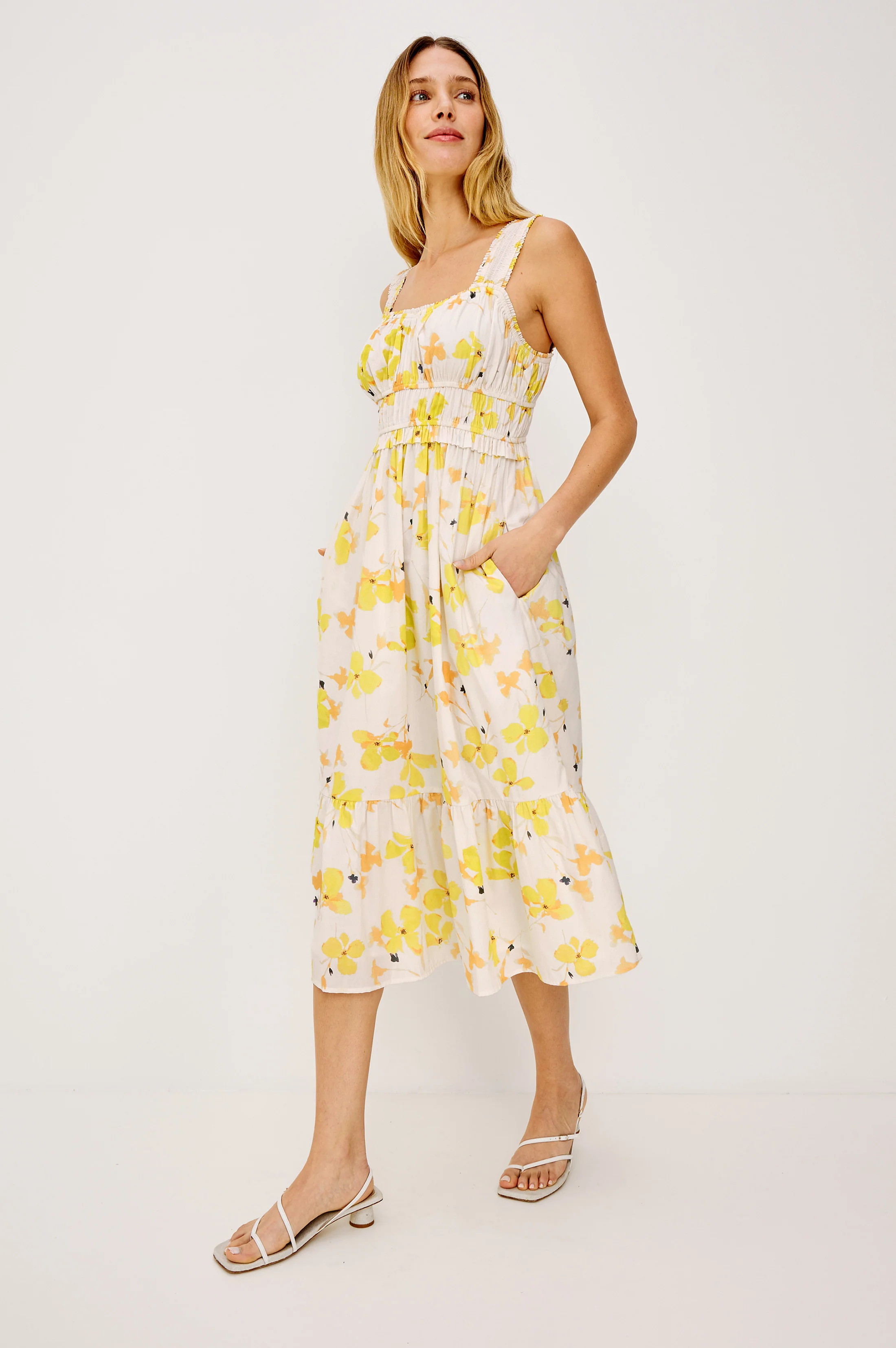 RAFAELLA DRESS - TOSSED DAFFODILS