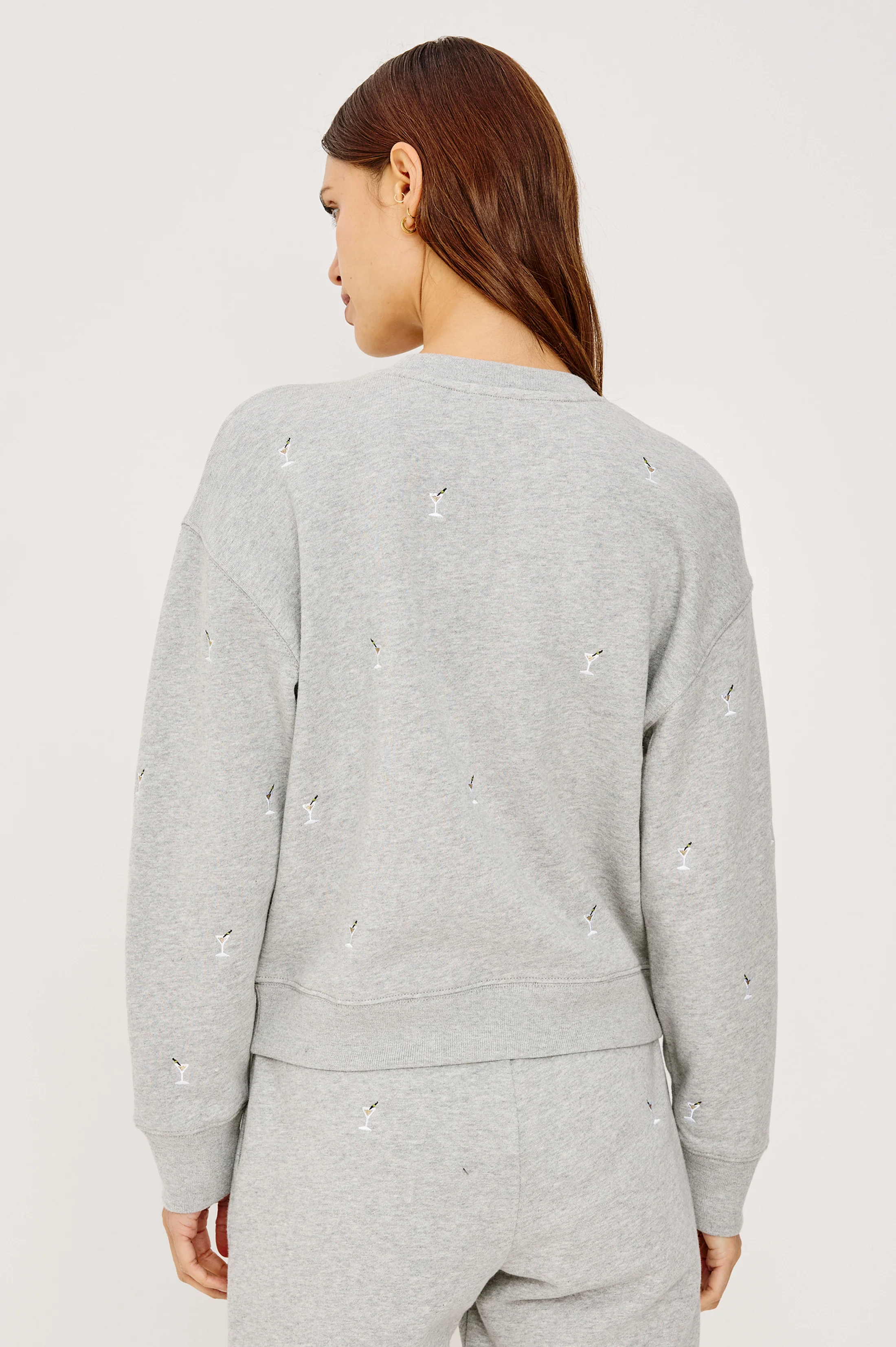 RAMONA SWEATSHIRT - HEATHER GREY MARTINI EMBROIDERY - Image 3