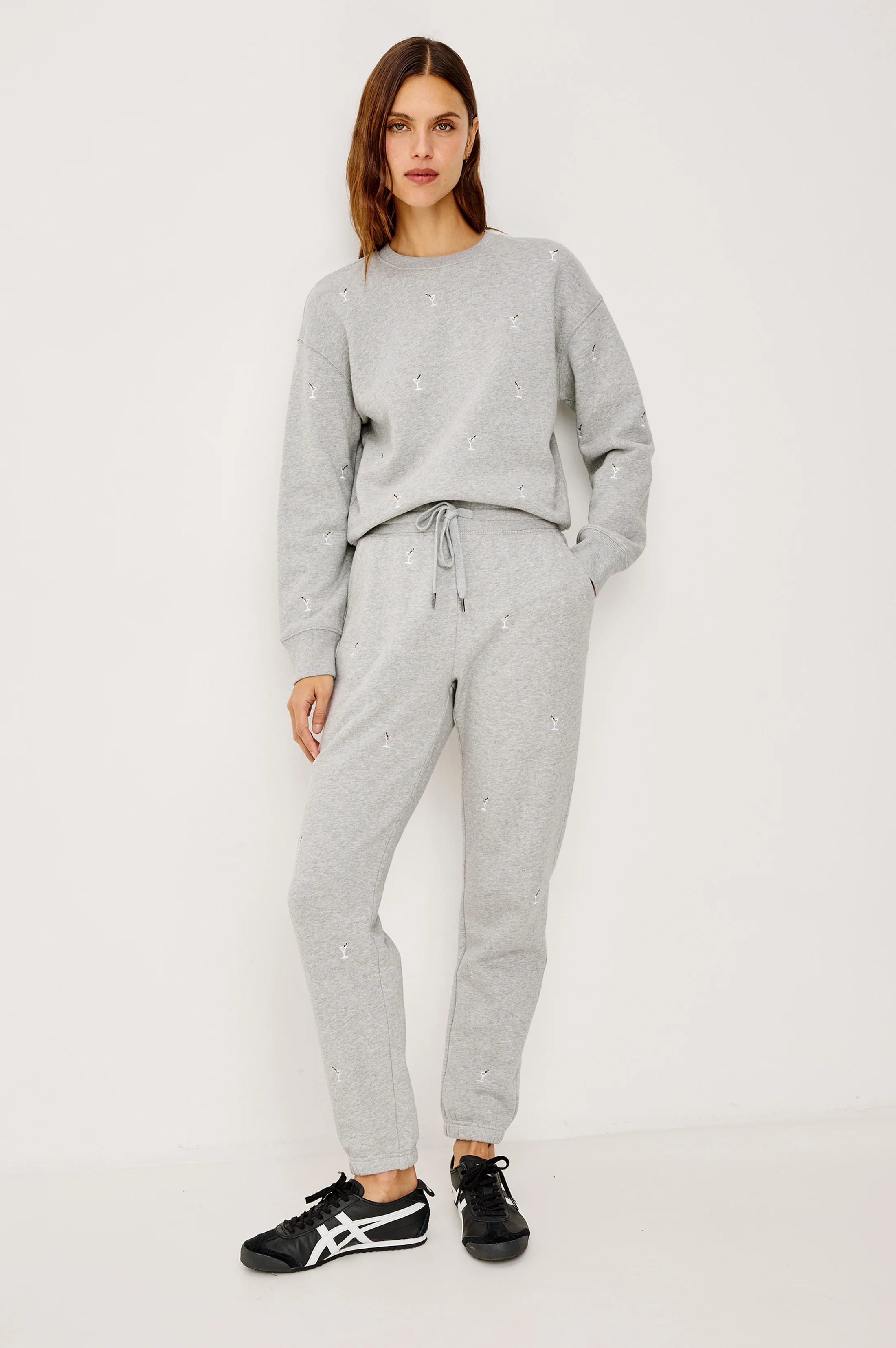 RAMONA SWEATSHIRT - HEATHER GREY MARTINI EMBROIDERY - Image 4