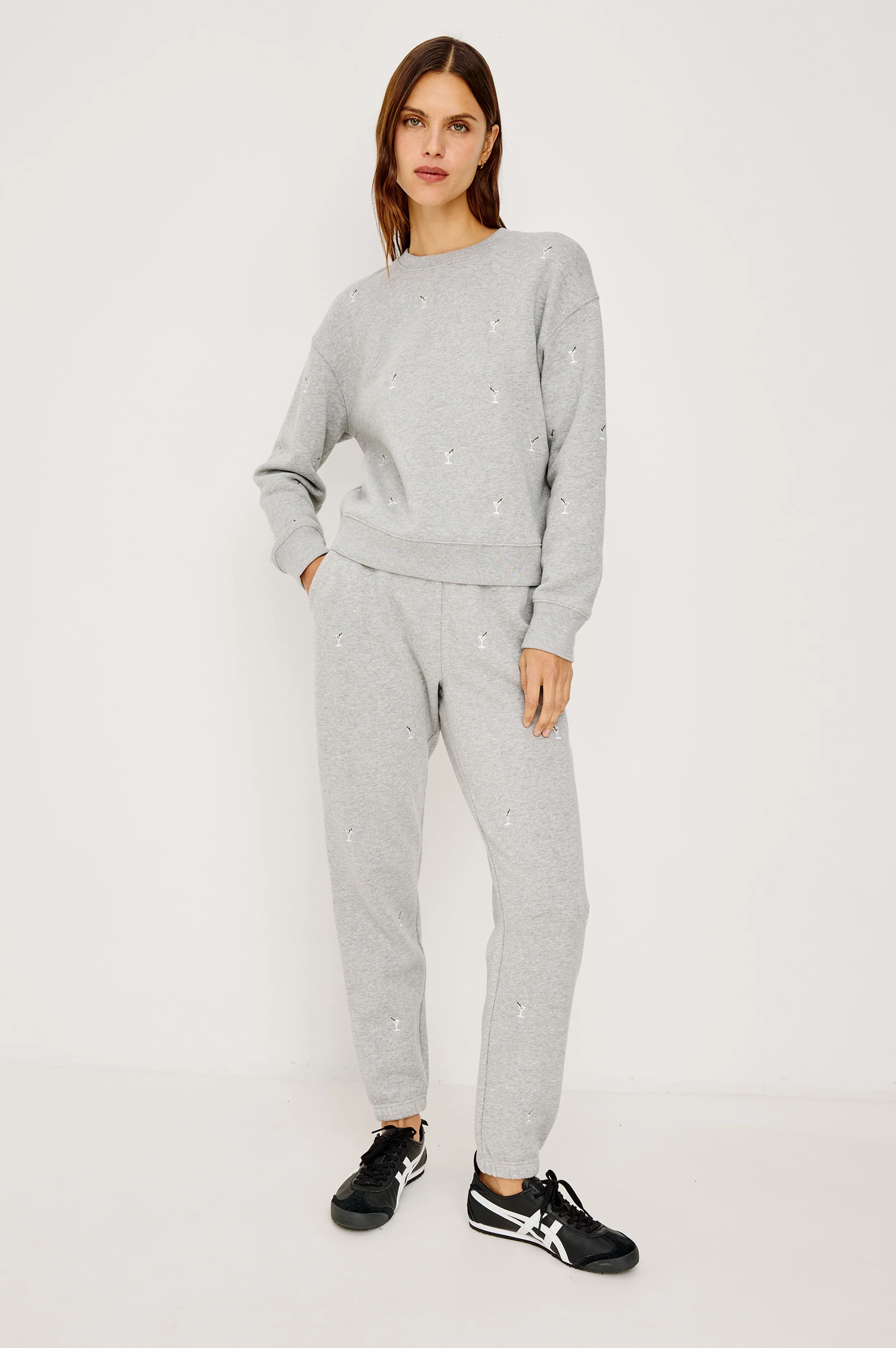 RAMONA SWEATSHIRT - HEATHER GREY MARTINI EMBROIDERY - Image 5