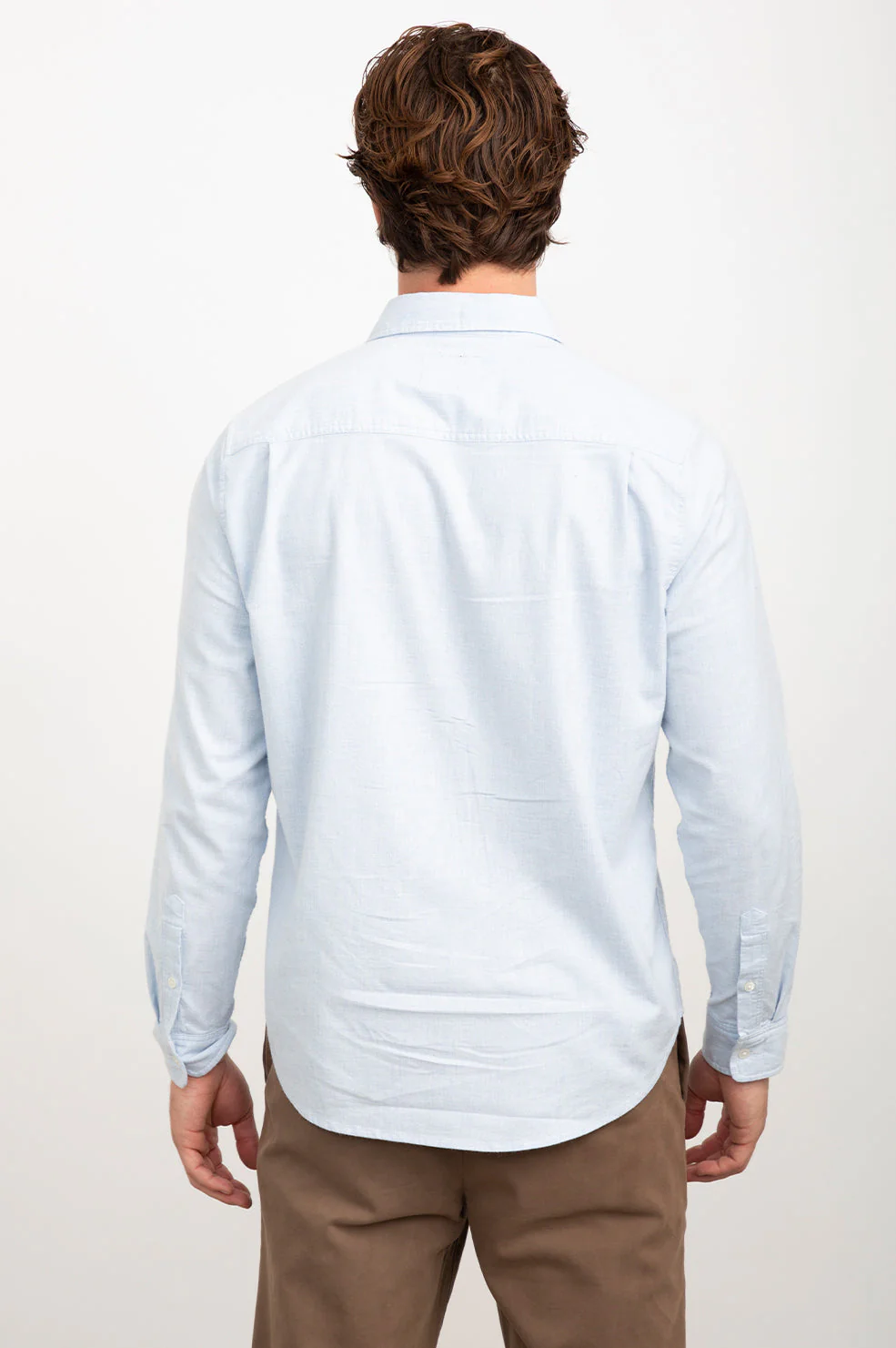 REID SHIRT - BLUE HEATHER OXFORD - Image 3