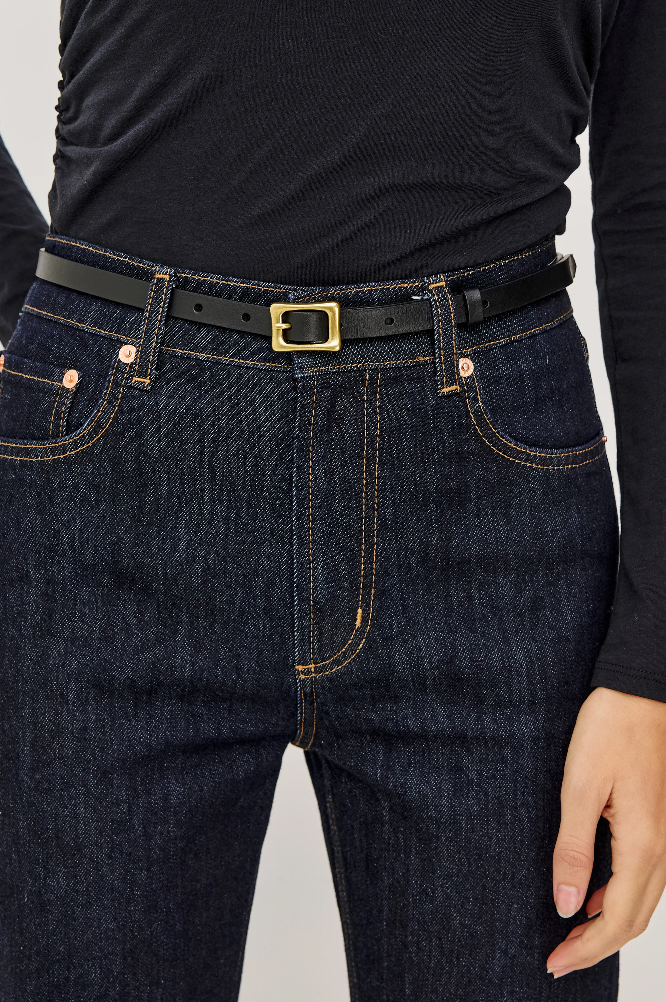 REMI BELT MINI - BLACK GOLD