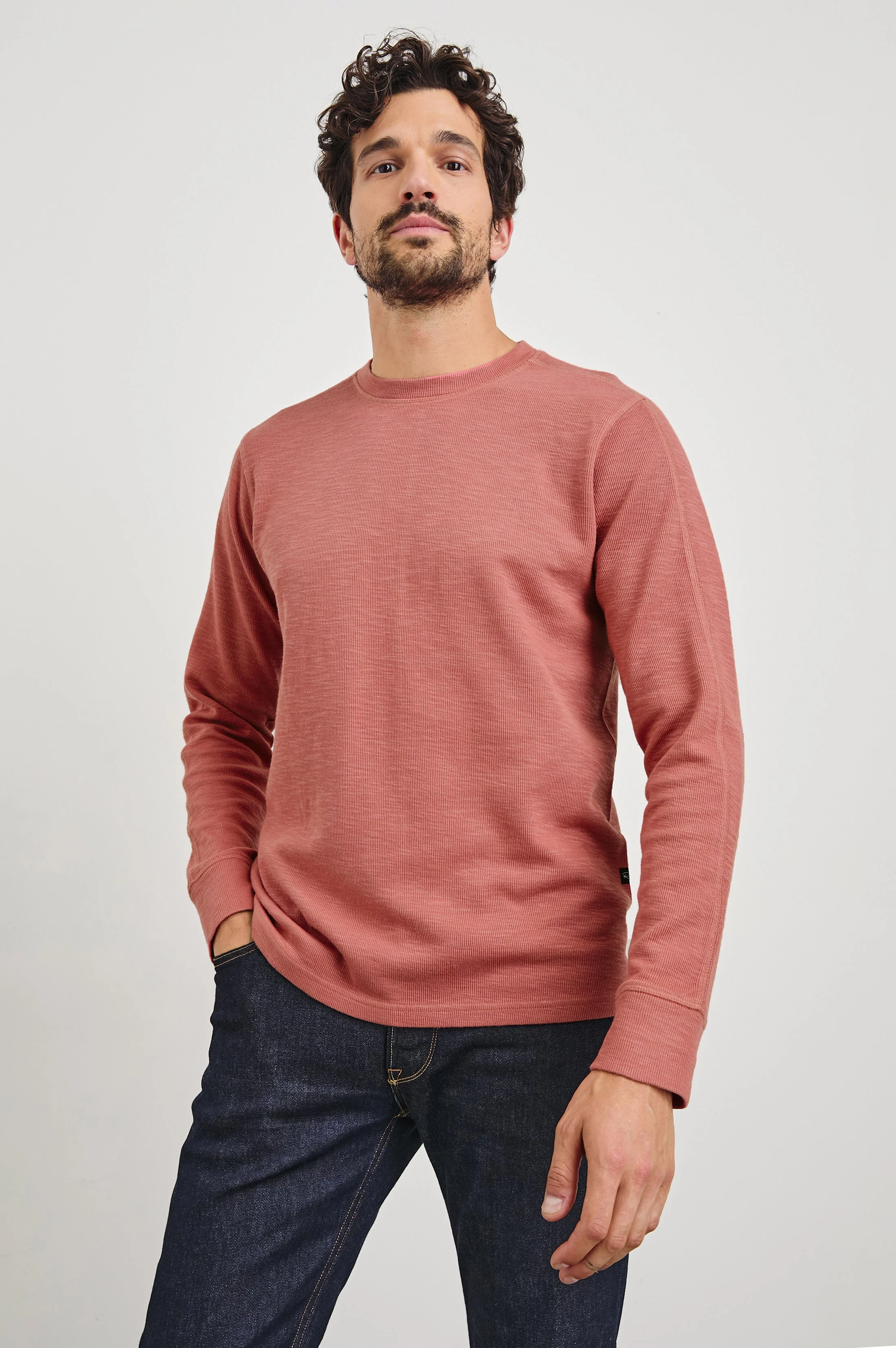 RHEESE LONG SLEEVE TEE - RED BRICK