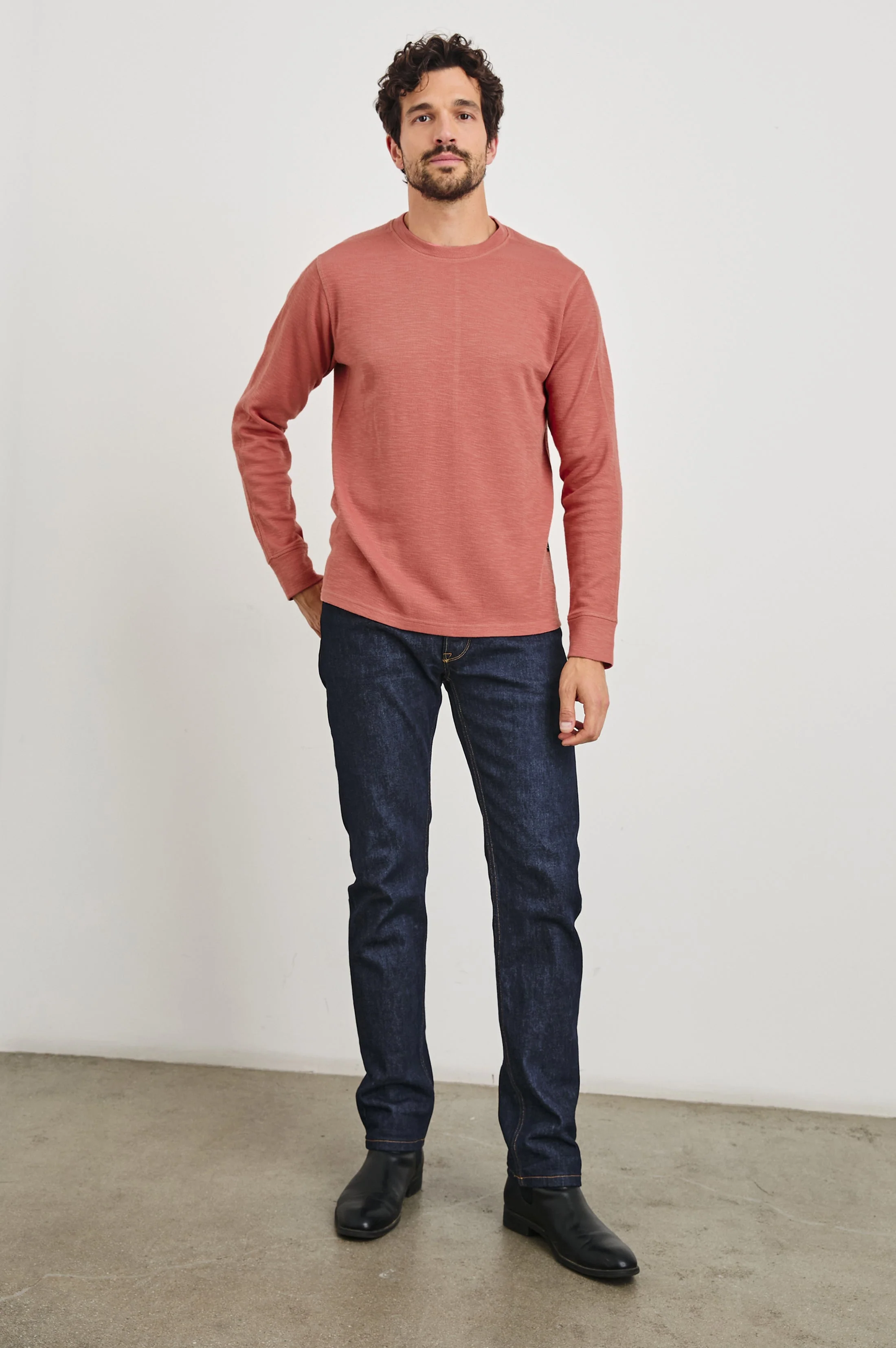 RHEESE LONG SLEEVE TEE - RED BRICK - Image 2