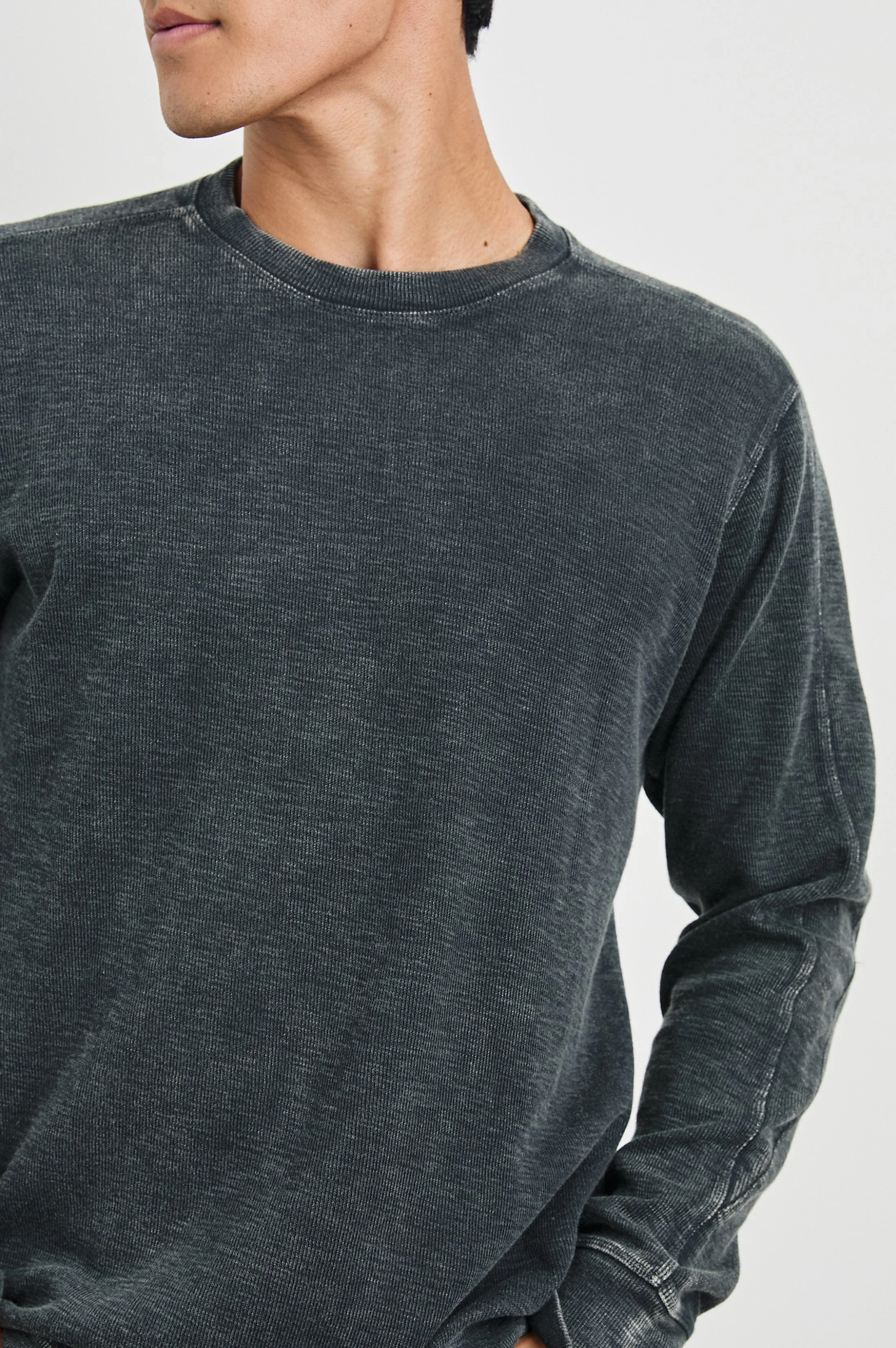 RHEESE LONG SLEEVE TEE - WASHED BLACK - Image 4