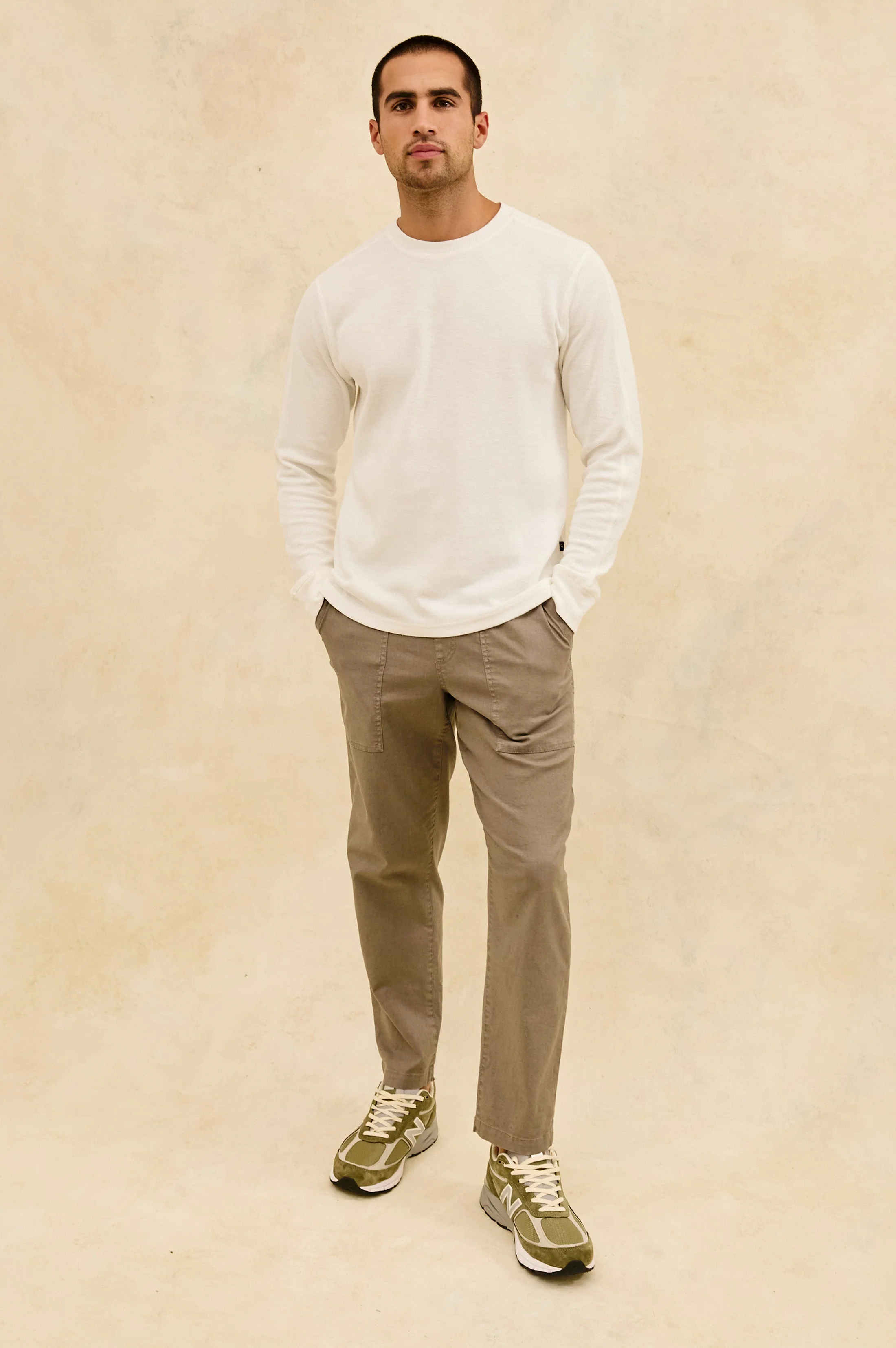 RHEESE LONG SLEEVE TEE - WHITECAP - Image 2