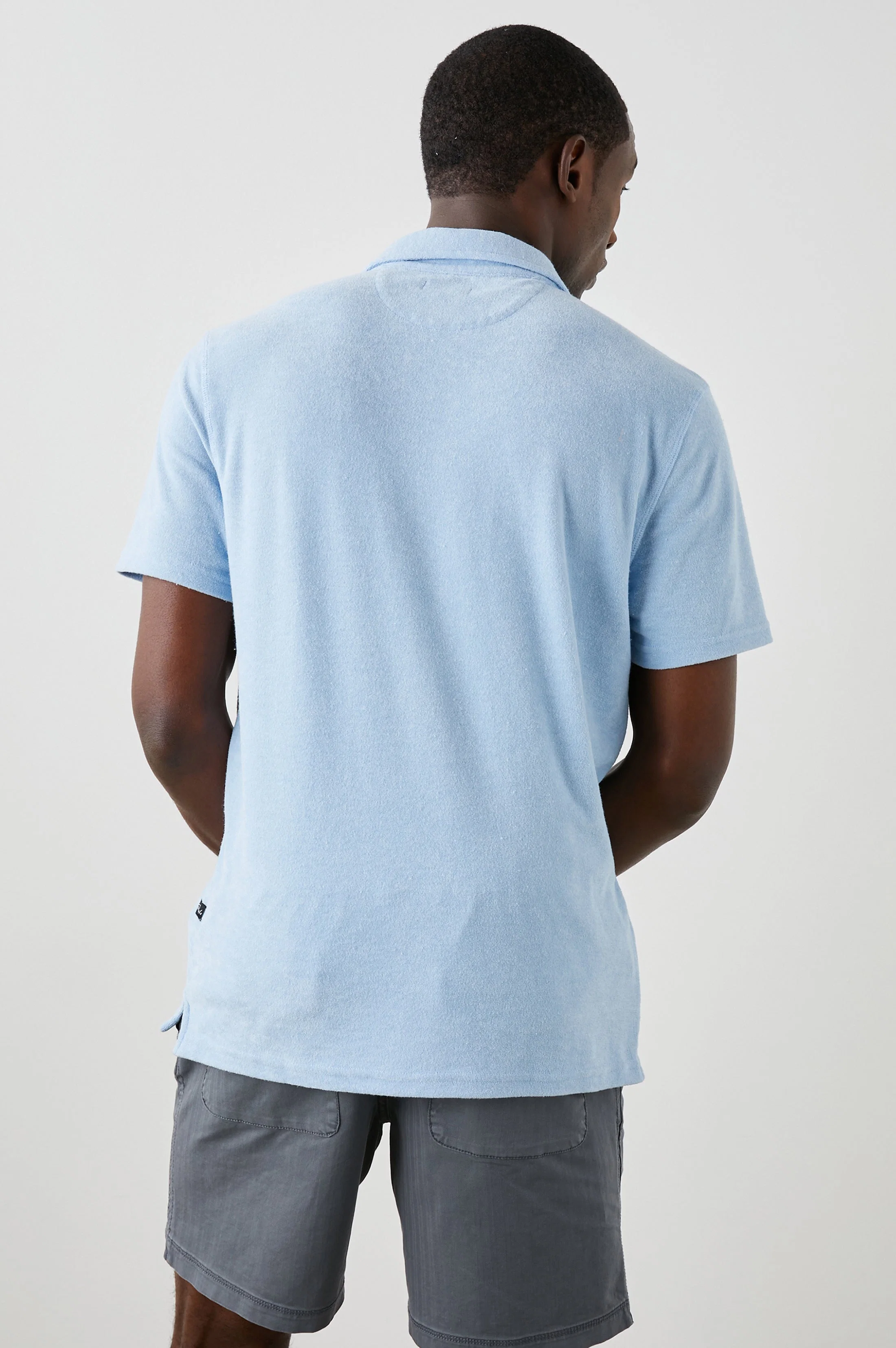 RHEN POLO SHIRT - TERRY CHAMBRAY BLUE - Image 4