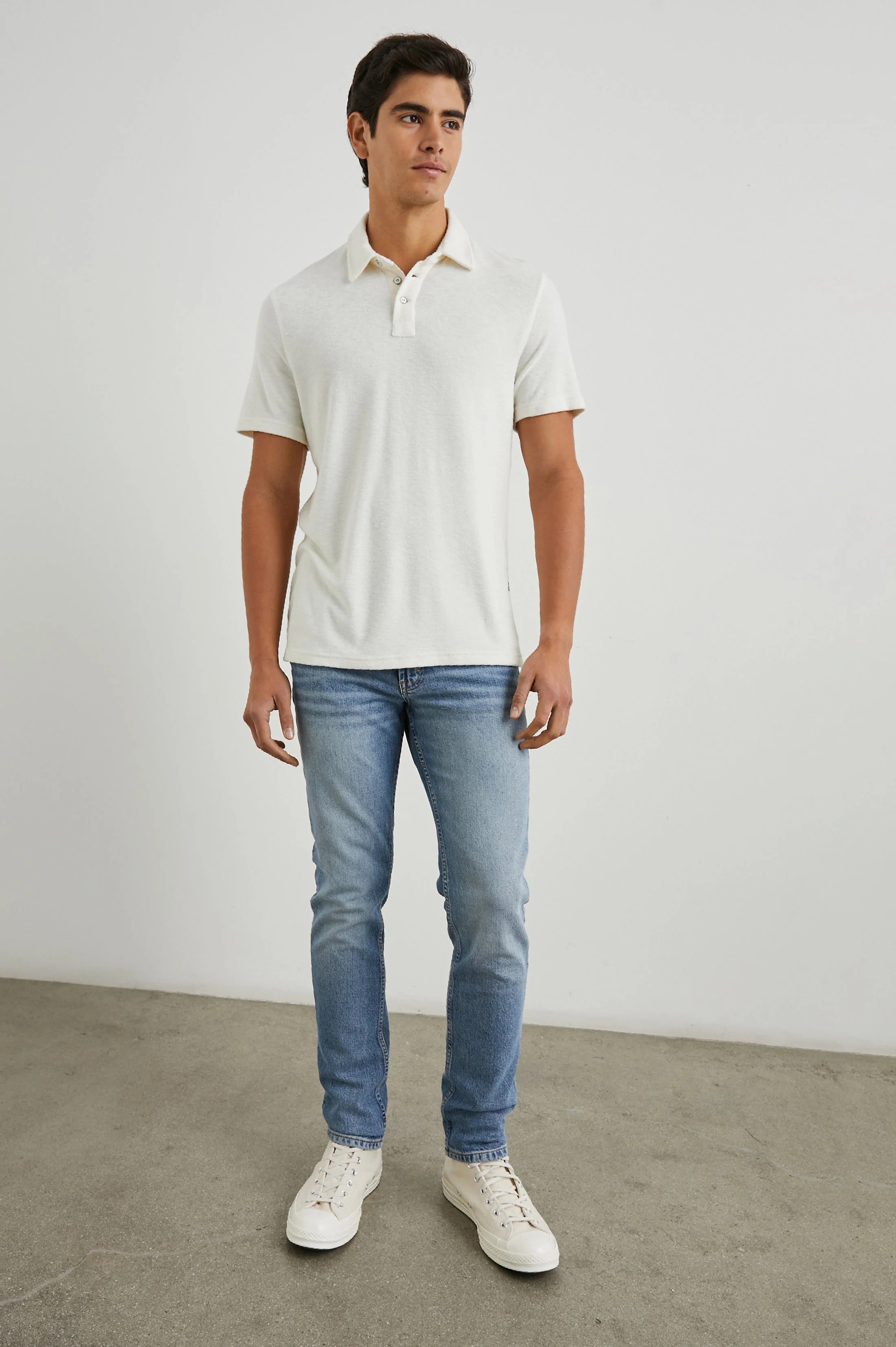 RHEN POLO SHIRT - TERRY PEARL - Image 3