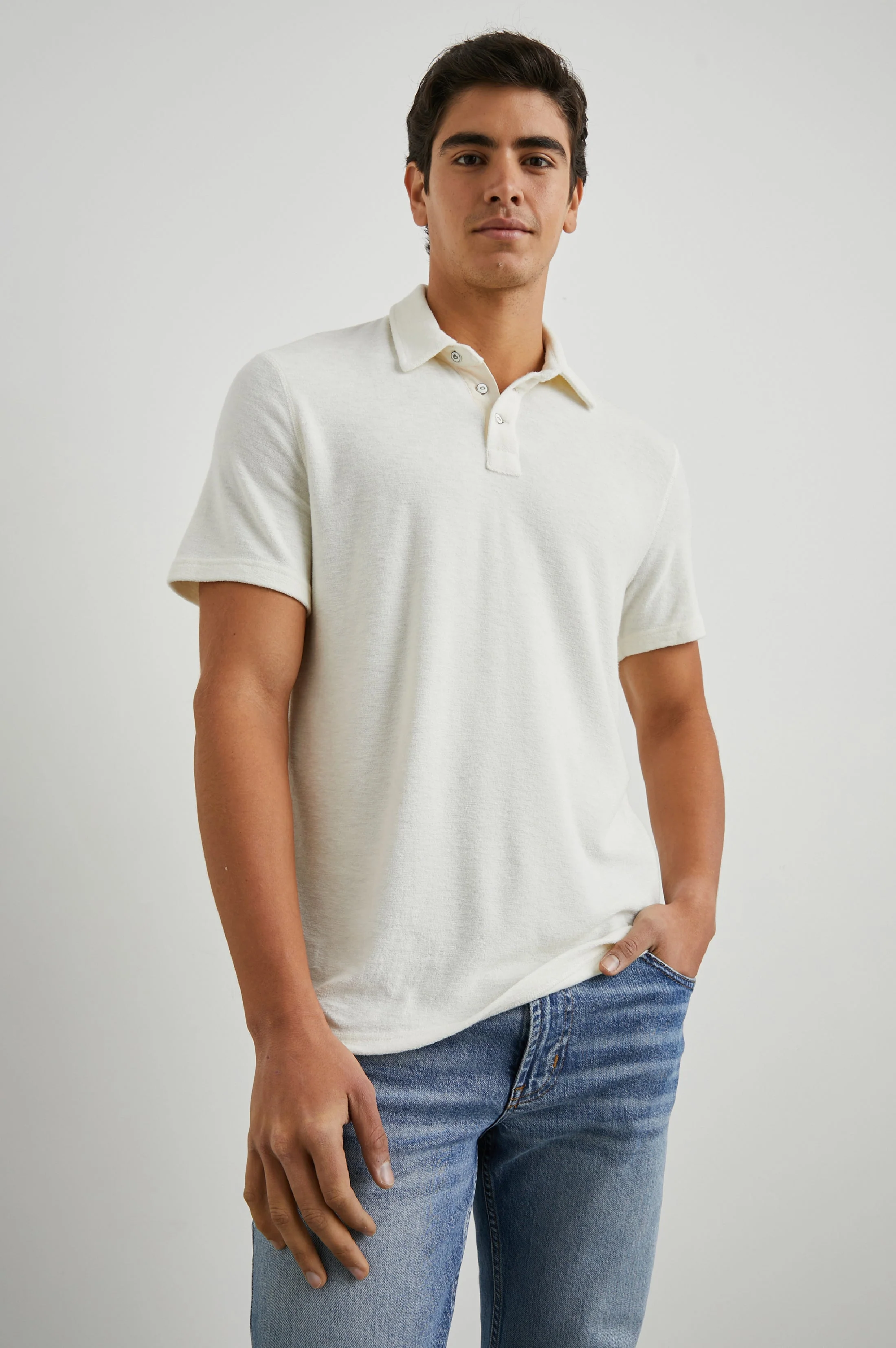 RHEN POLO SHIRT - TERRY PEARL - Image 4