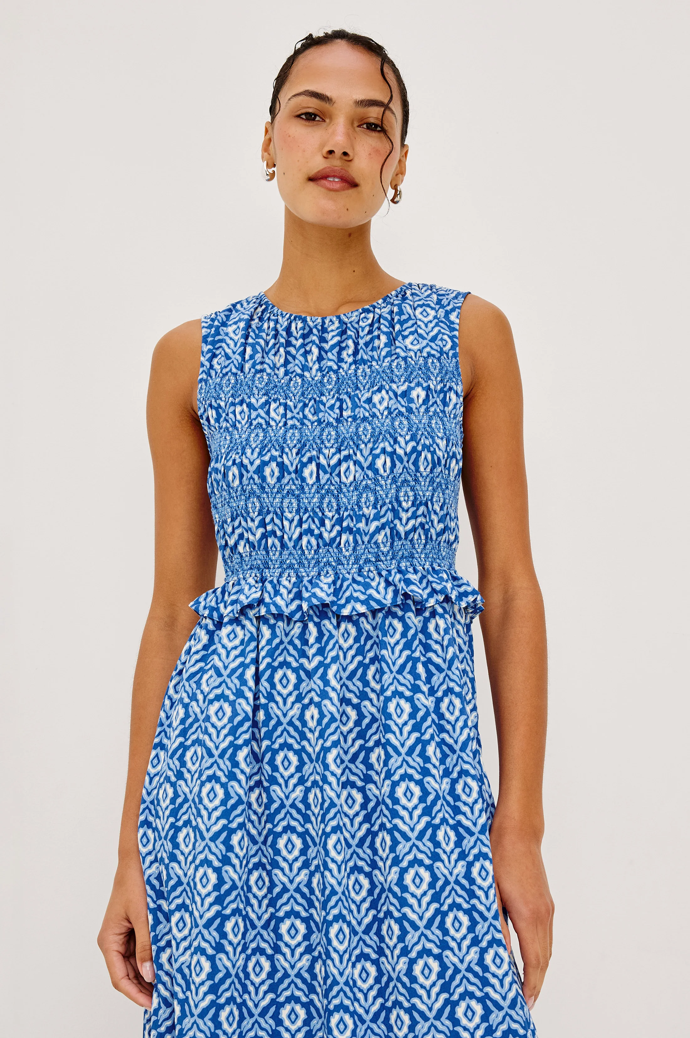 RIALTO DRESS - BLUE IKAT - Image 4