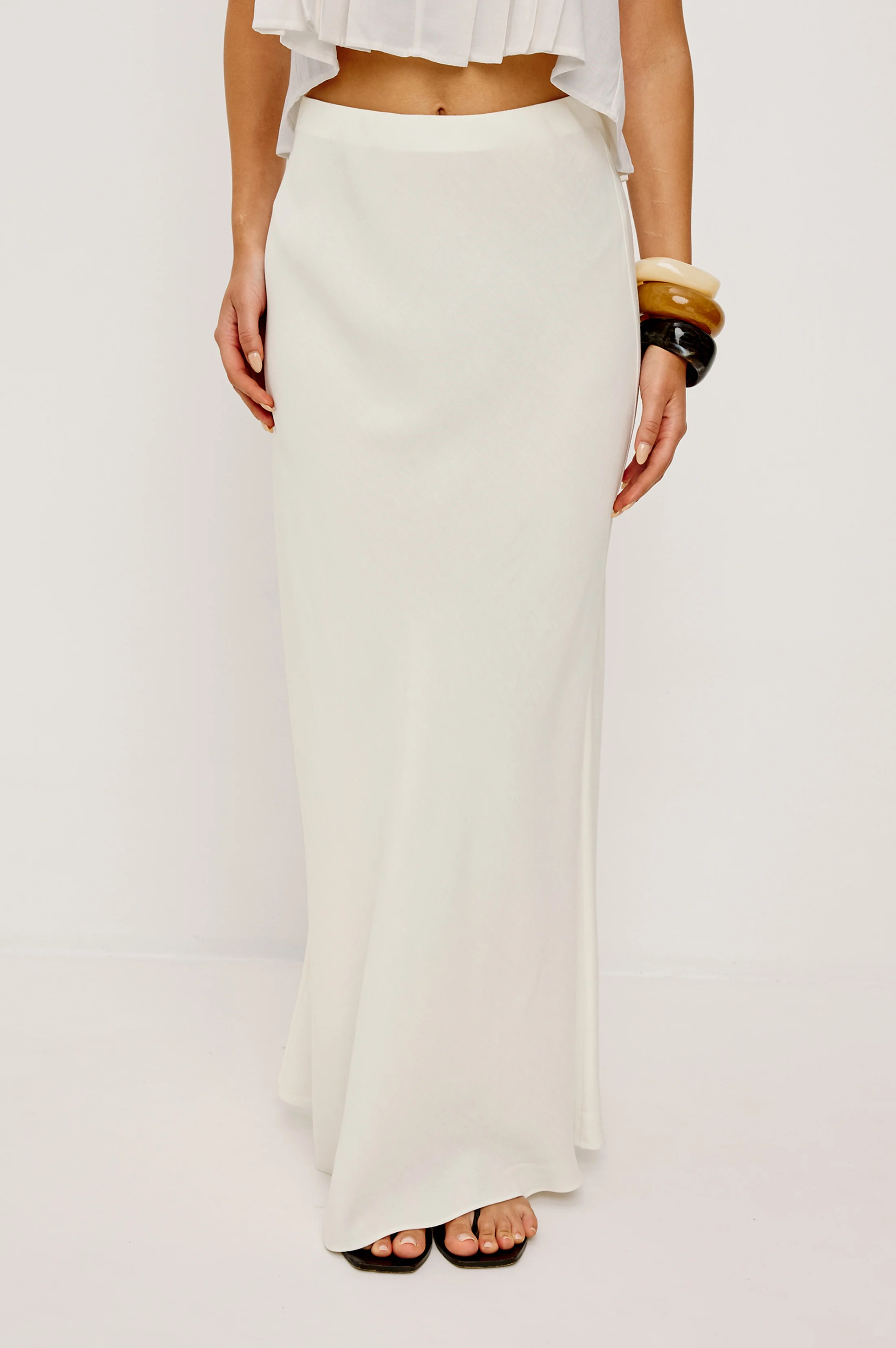 ROMINA SKIRT - IVORY LINEN