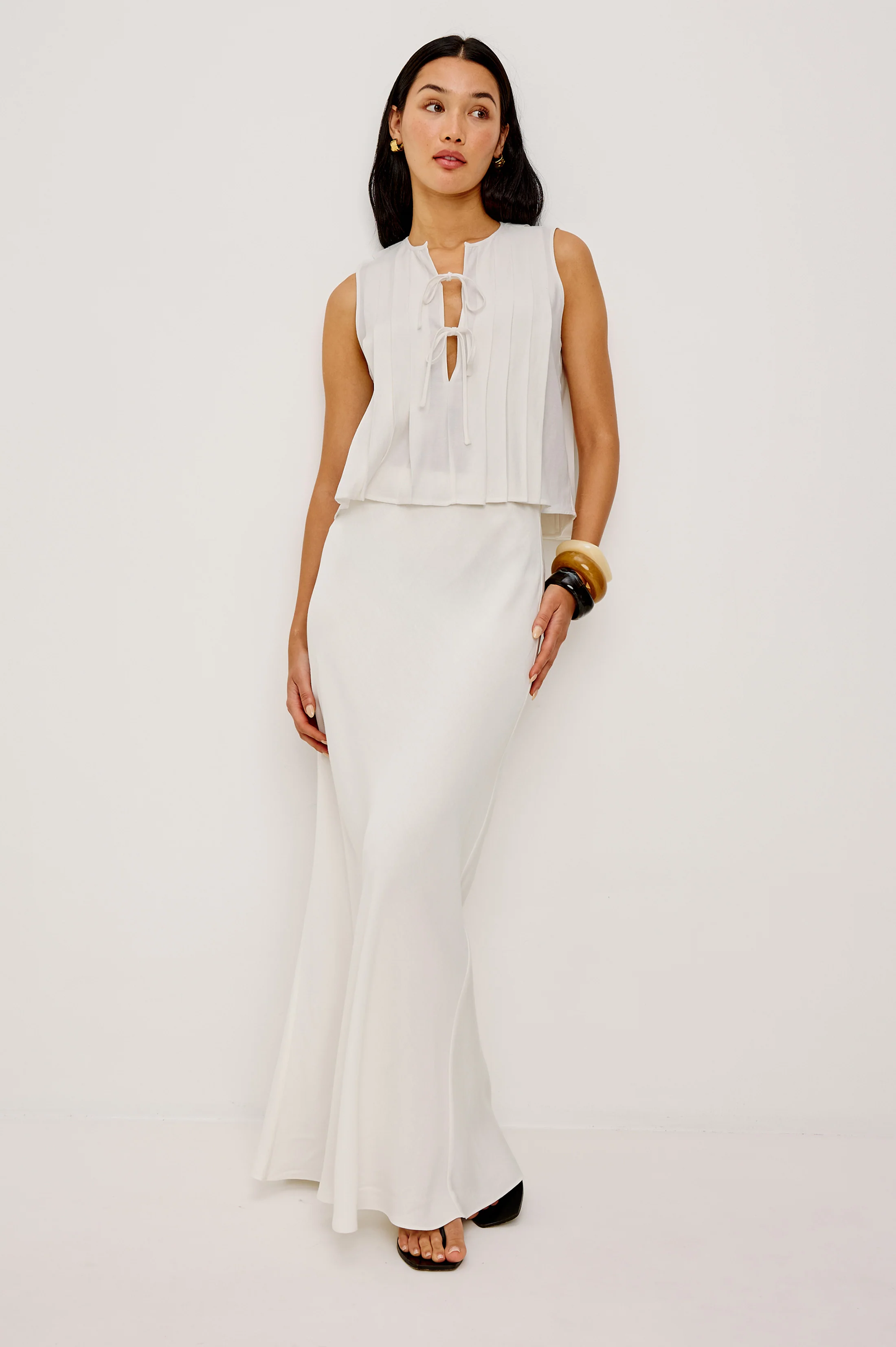 ROMINA SKIRT - IVORY LINEN - Image 3