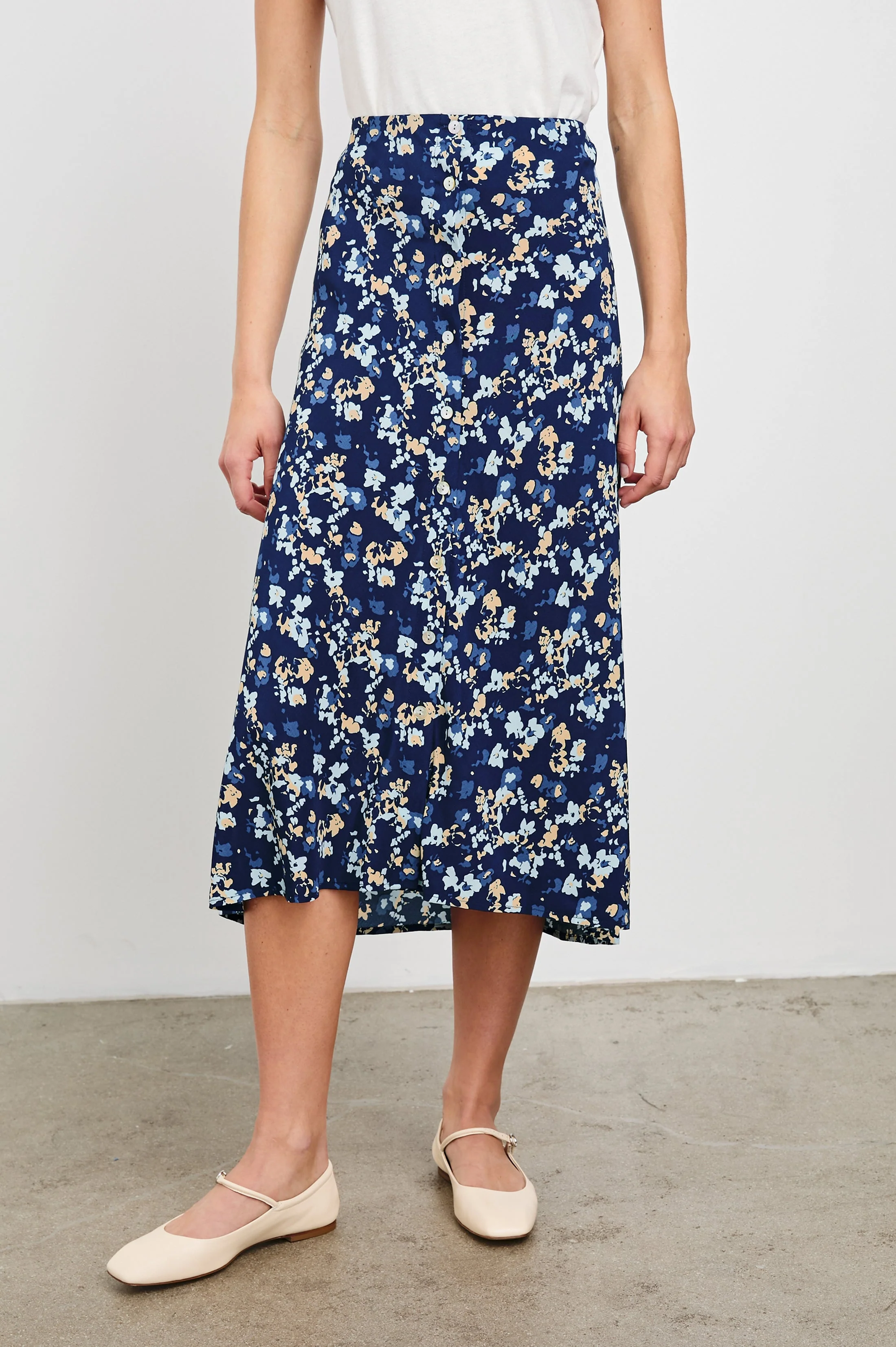 ROSETTA SKIRT - NAVY FLORA