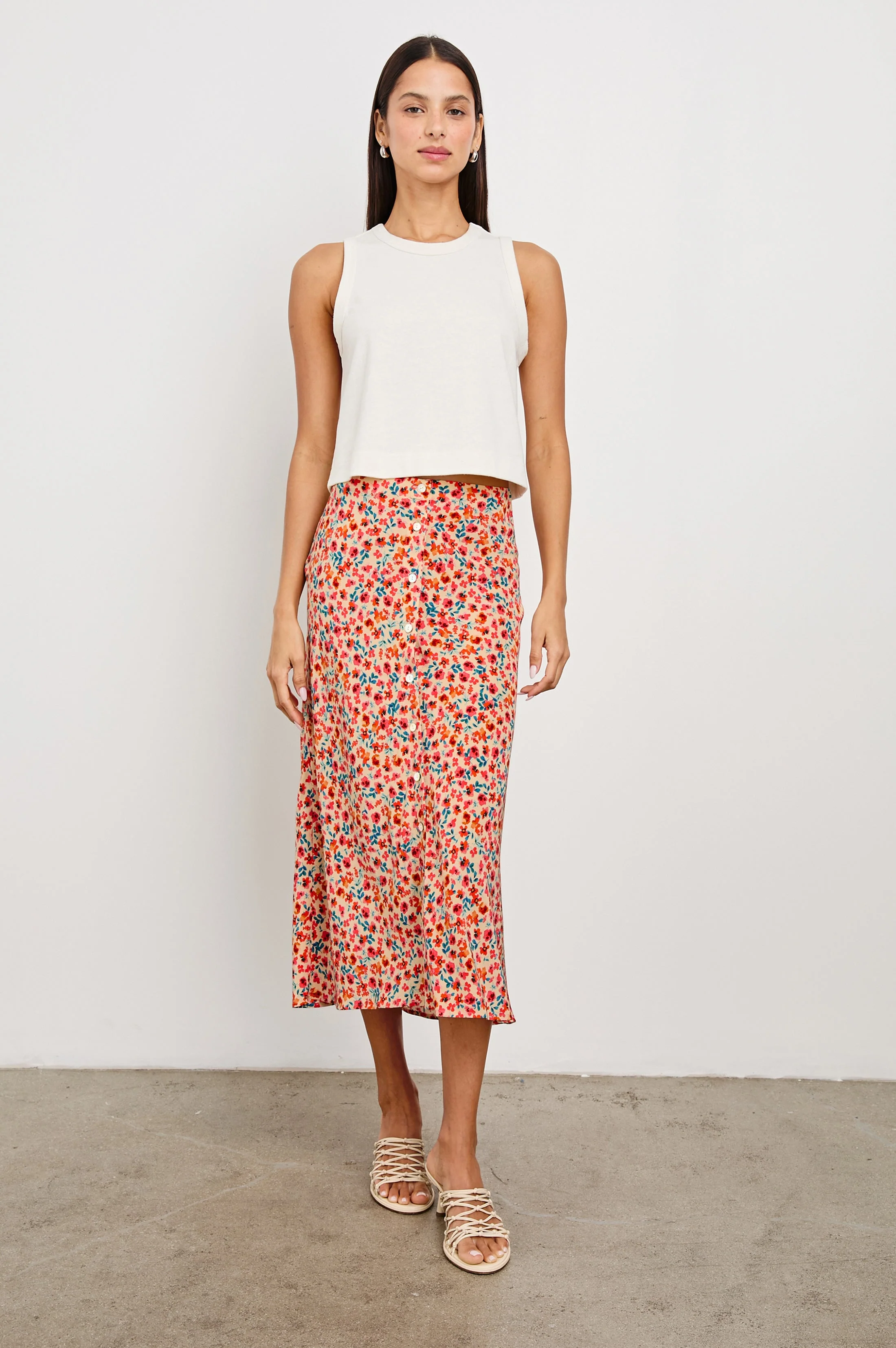 ROSETTA SKIRT - RED POSY - Image 3