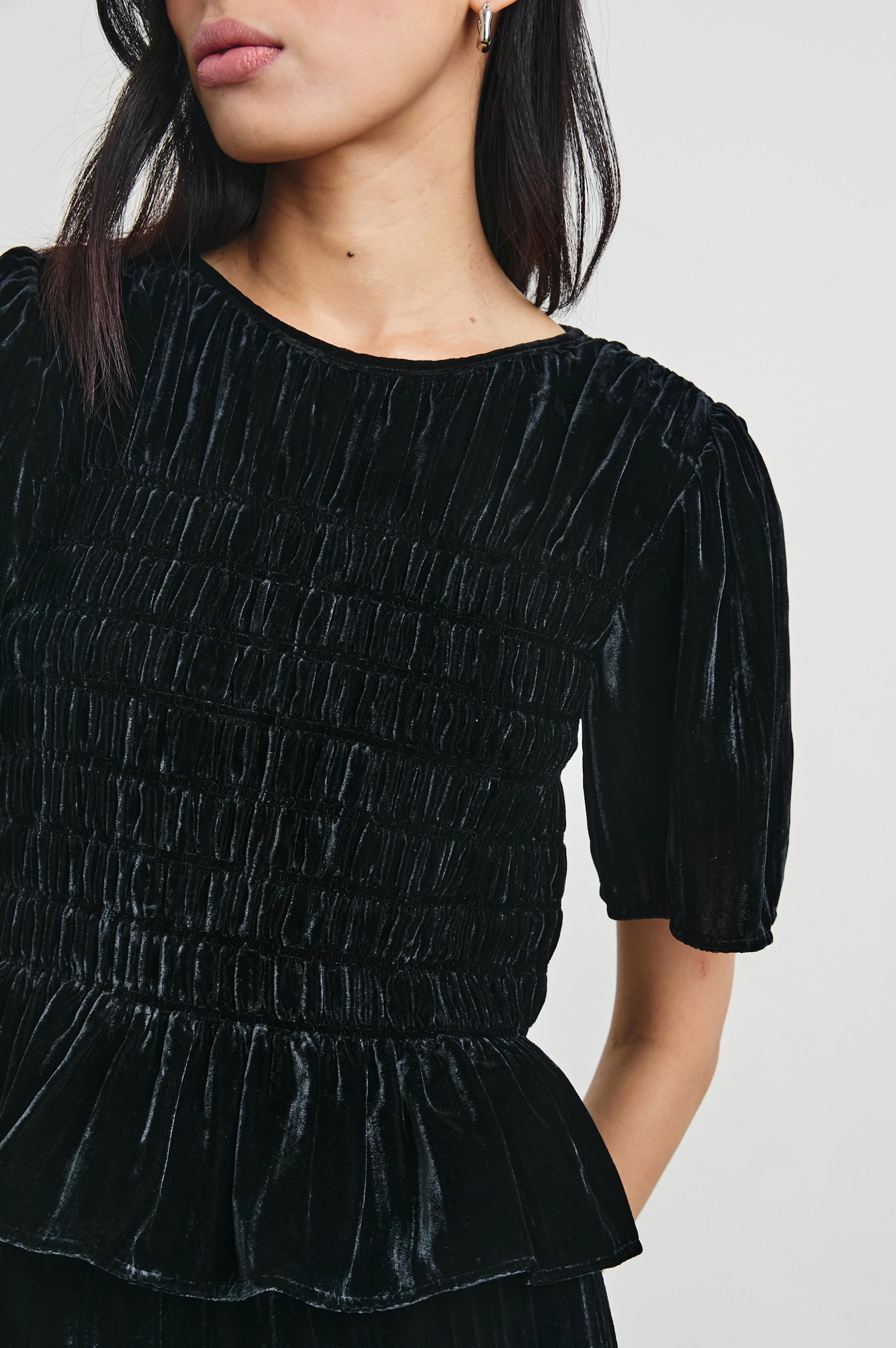 ROSIE TOP - BLACK VELVET - Image 2