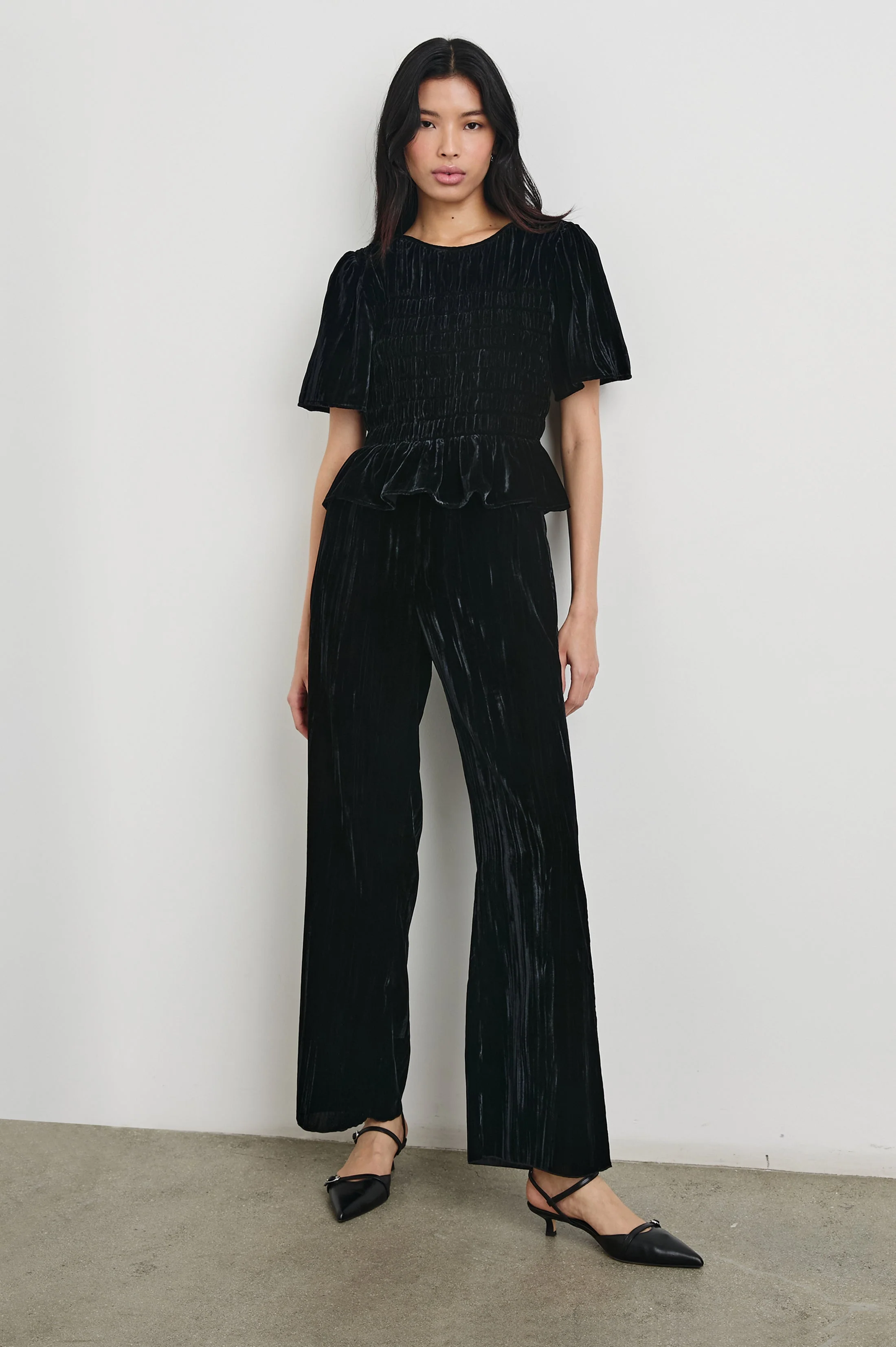 ROSIE TOP - BLACK VELVET - Image 3