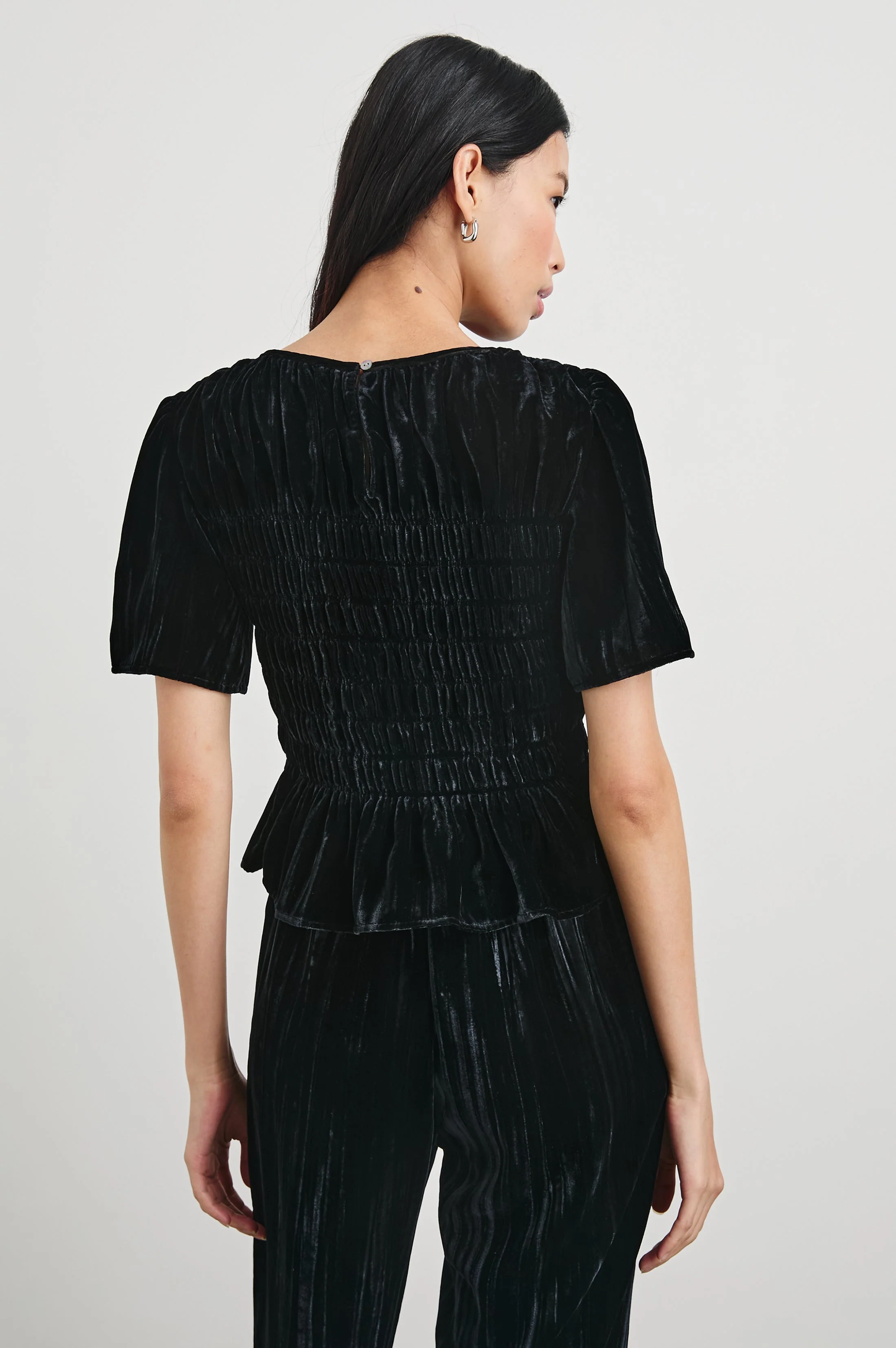 ROSIE TOP - BLACK VELVET - Image 5