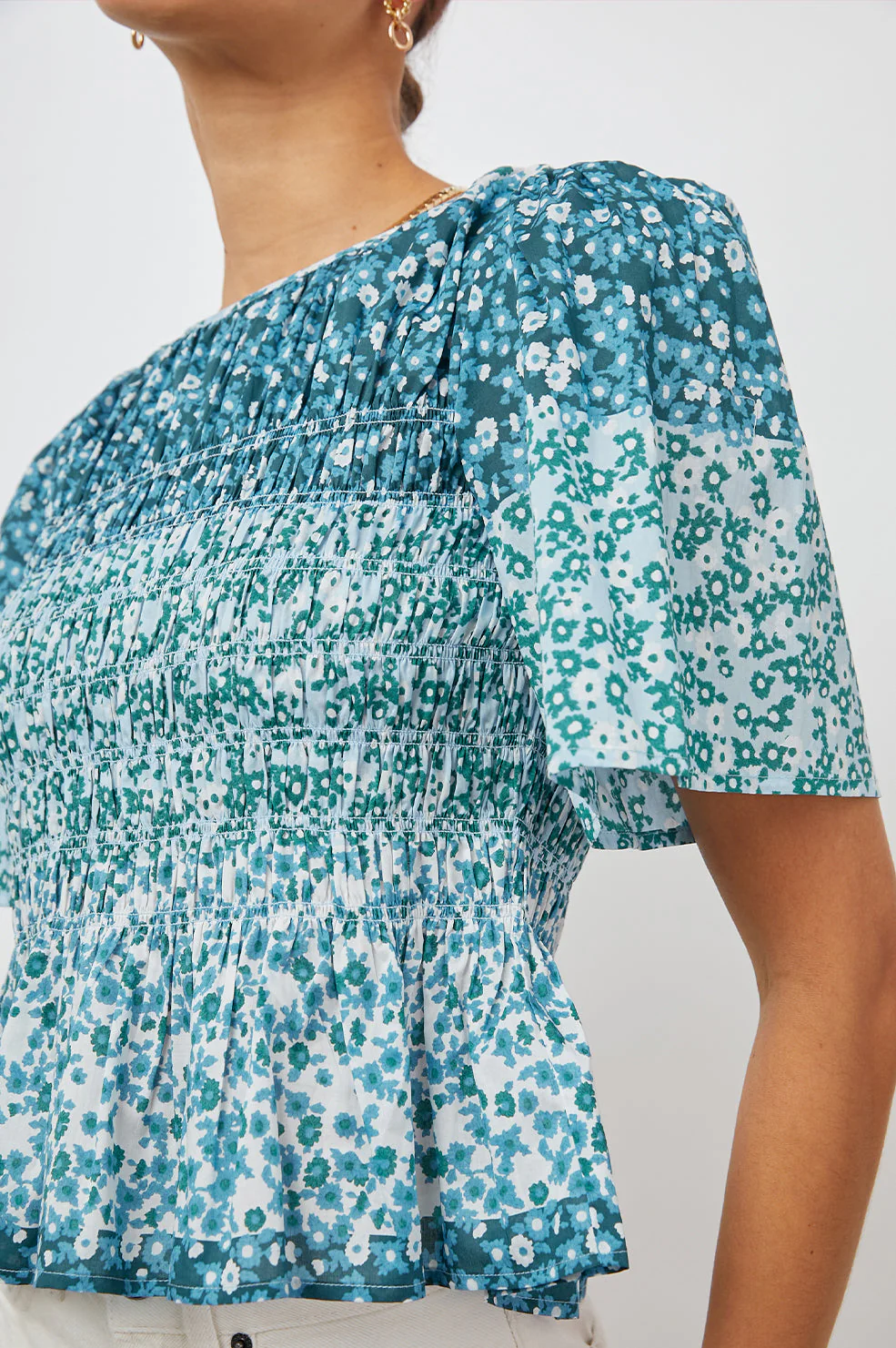 ROSIE TOP - STRIPED FLORAL - Image 2