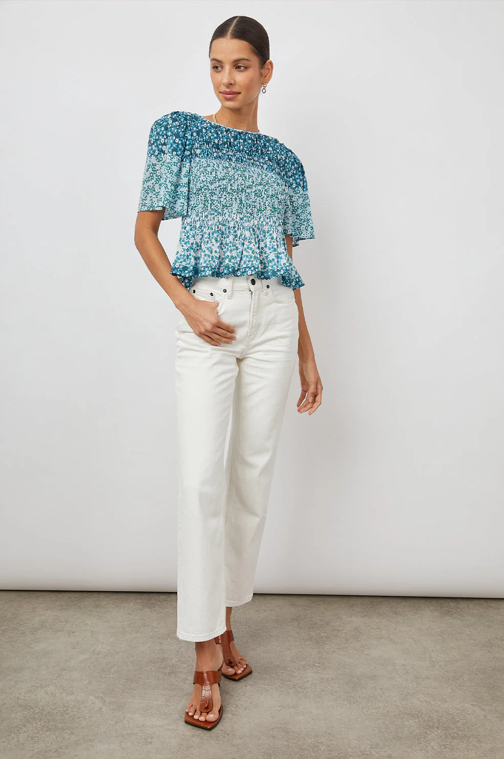 ROSIE TOP - STRIPED FLORAL - Image 3