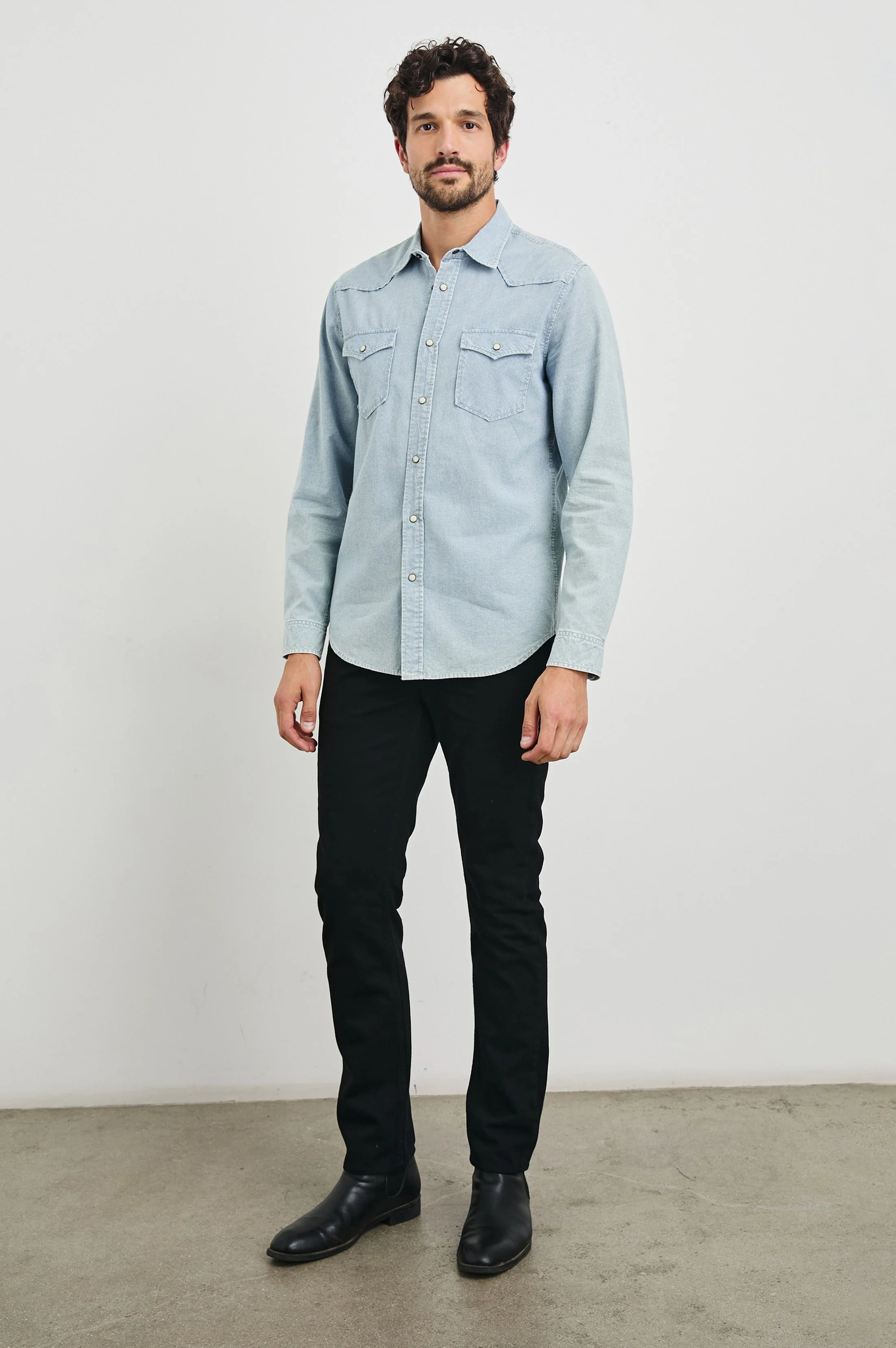 ROY SHIRT - SUNFADED INDIGO - Image 3