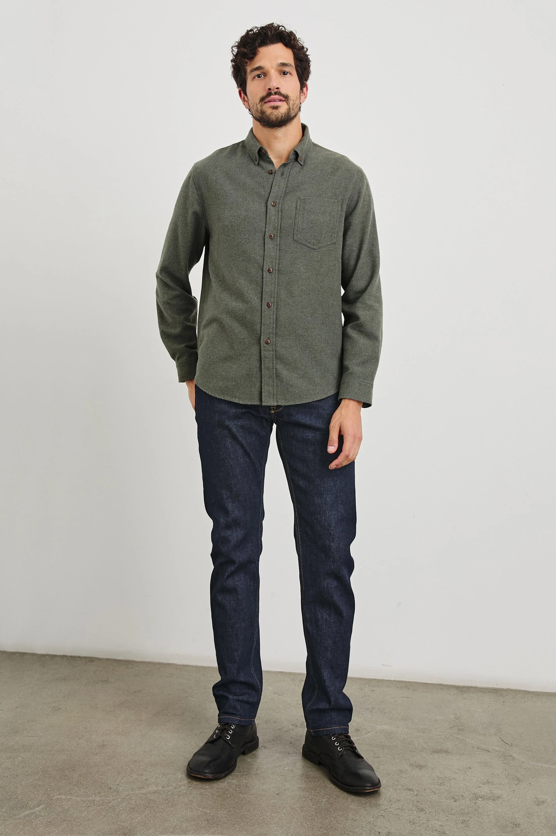 RUNSON SHIRT - HUNTER GREEN - Image 3
