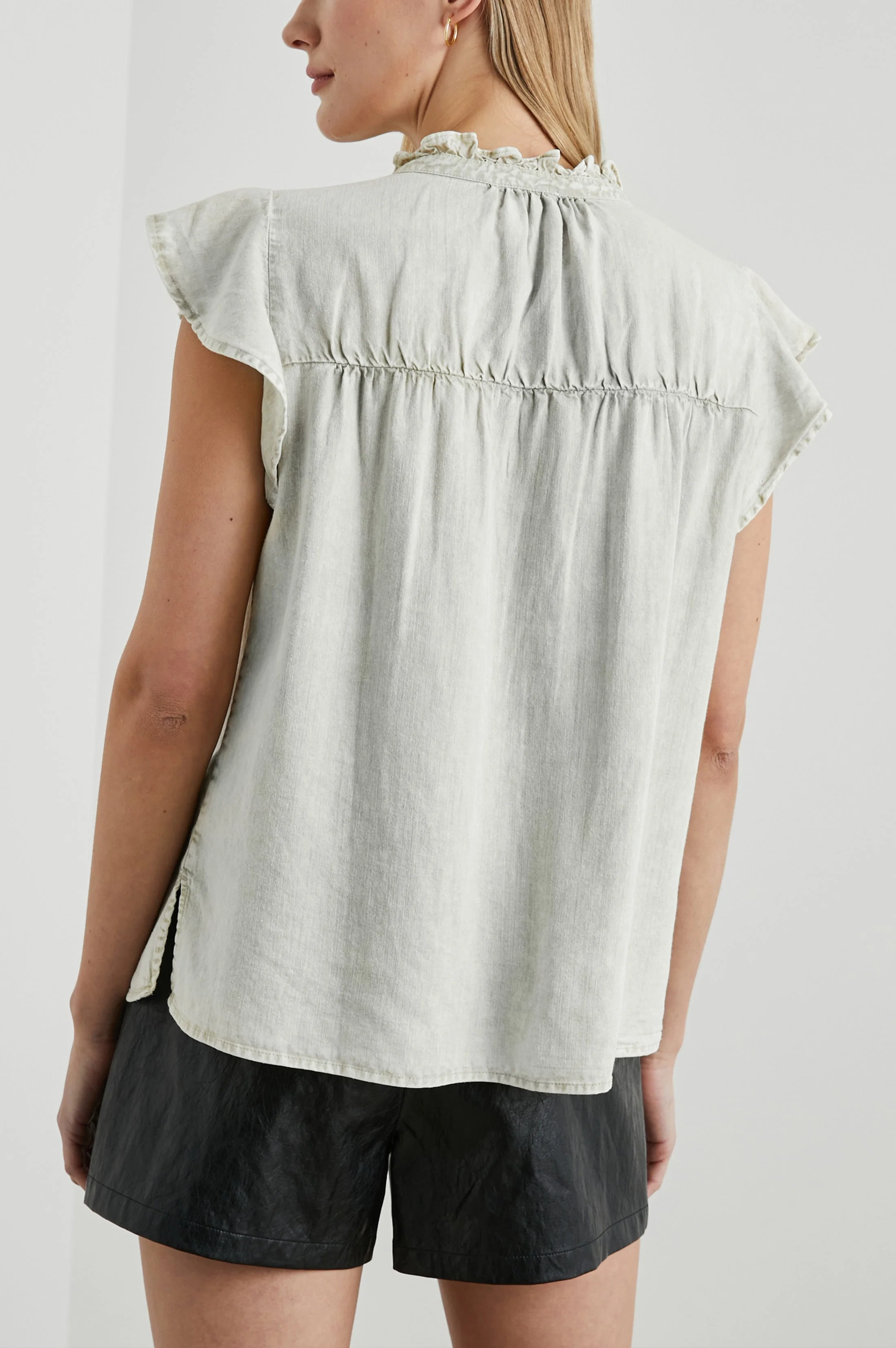 RUTHIE TOP - SAGE ACID WASH - Image 4