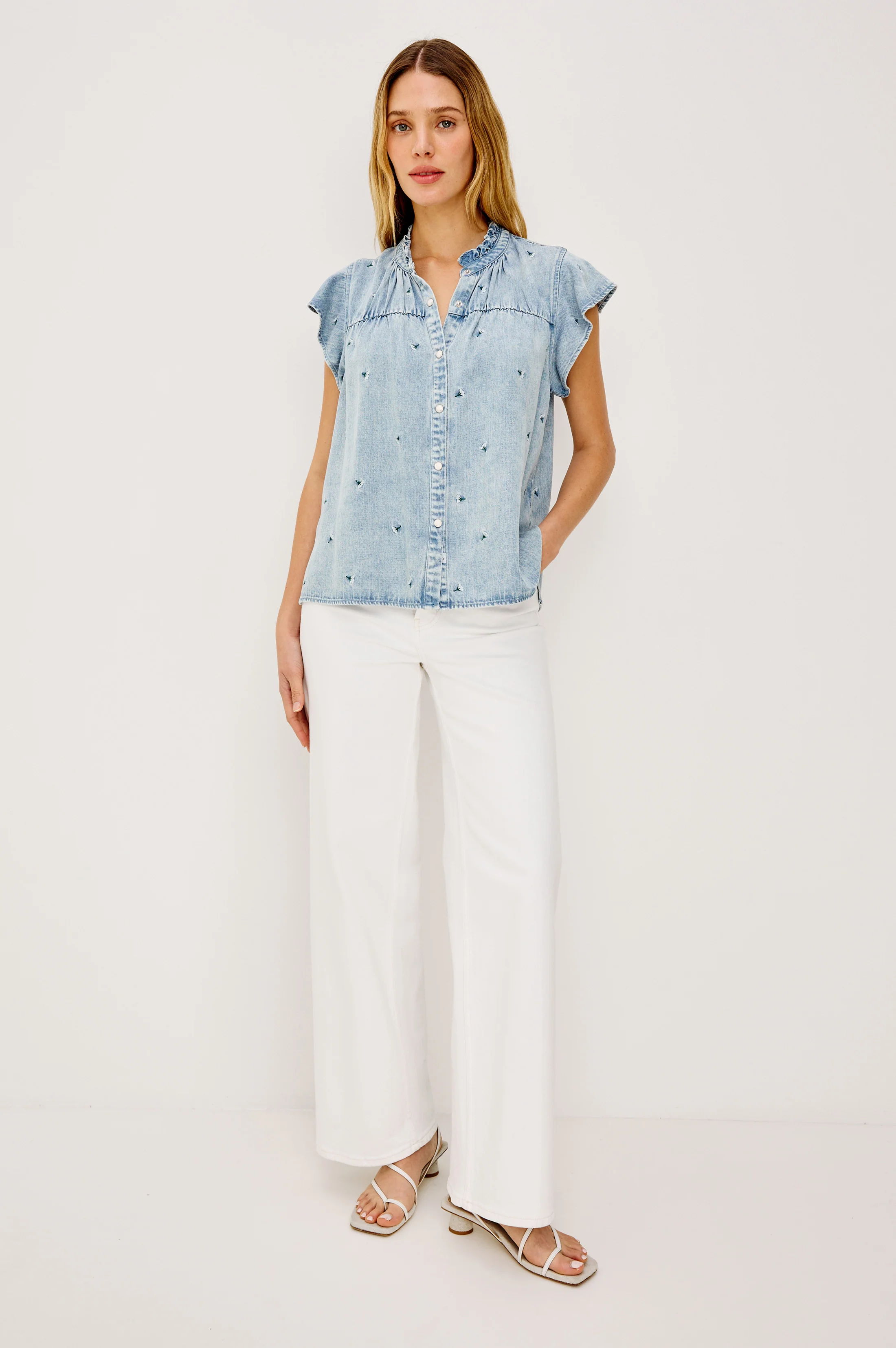 RUTHIE SHIRT - IVORY CARNATIONS - Image 3