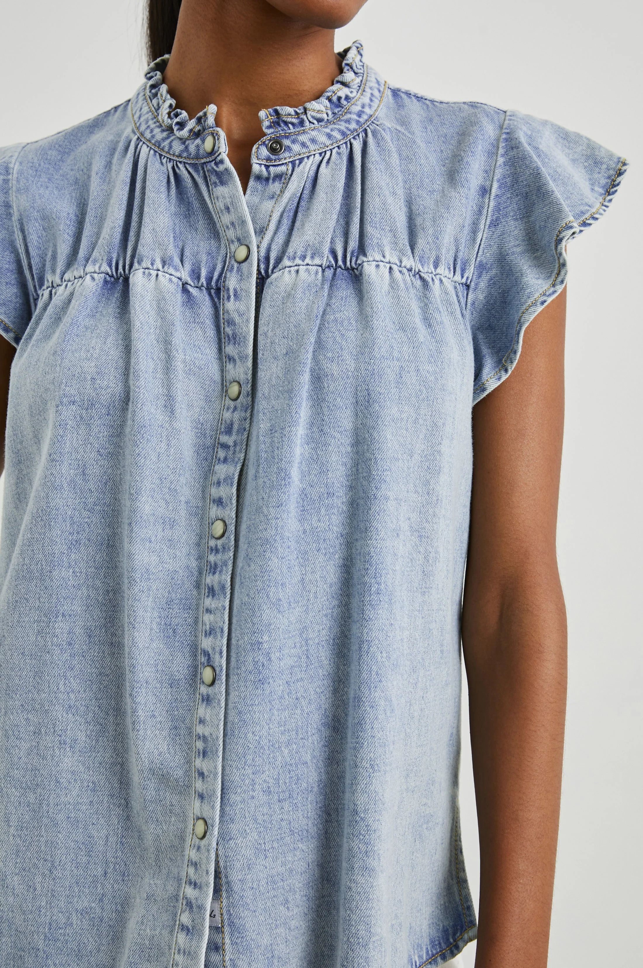 RUTHIE TOP - FADED INDIGO - Image 2