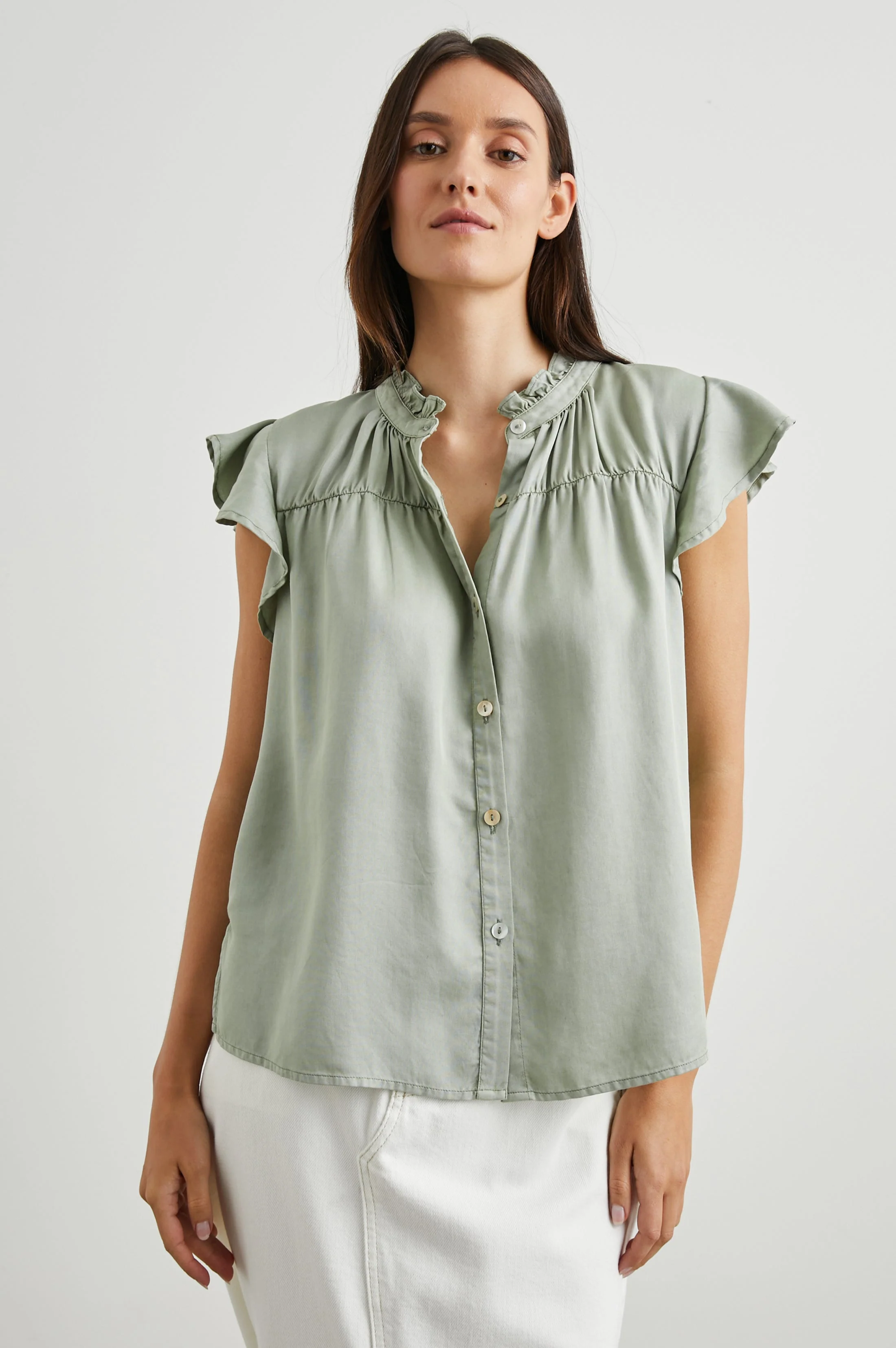 RUTHIE TOP - SAGE DENIM - Image 2