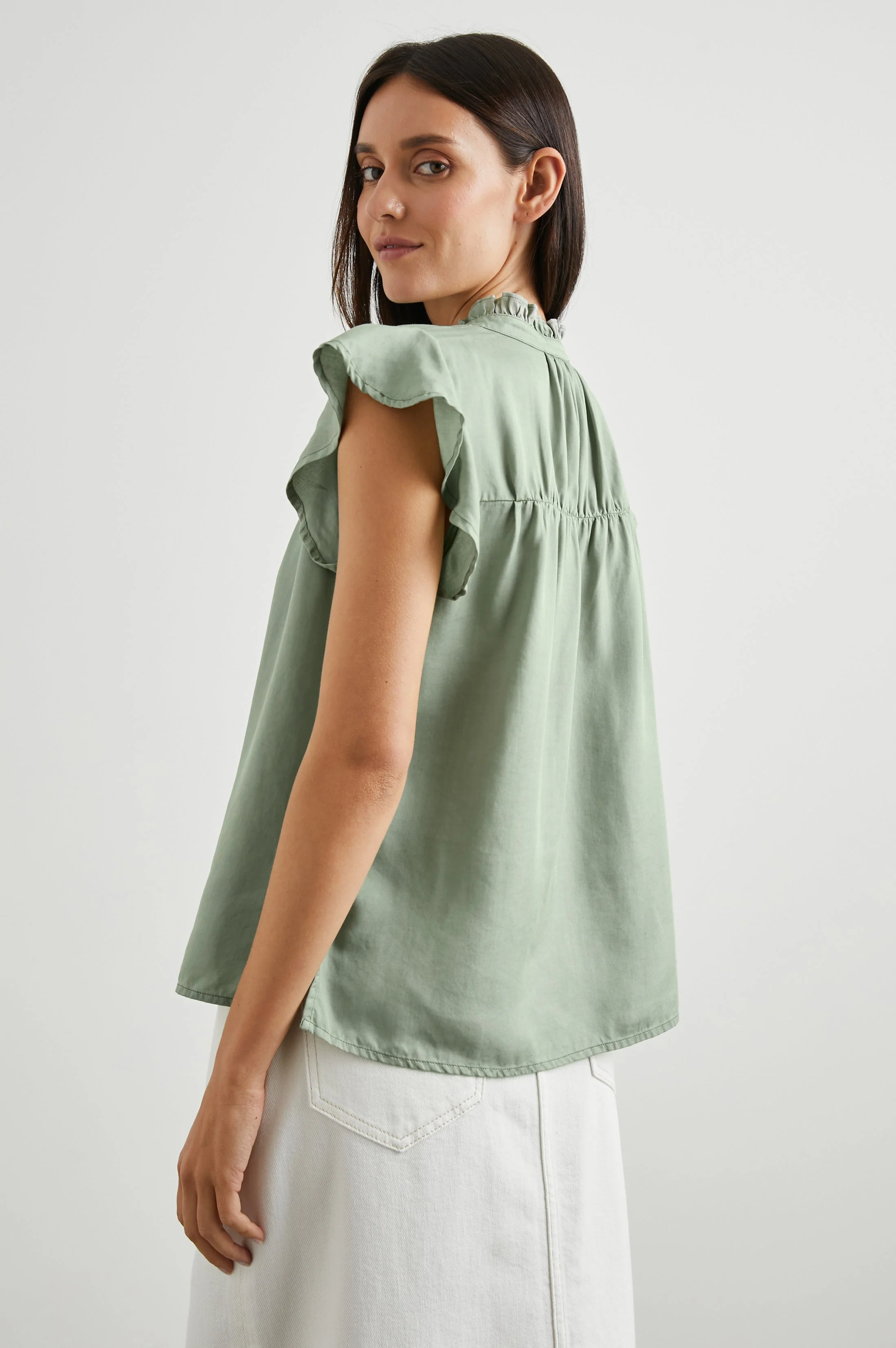 RUTHIE TOP - SAGE DENIM - Image 6