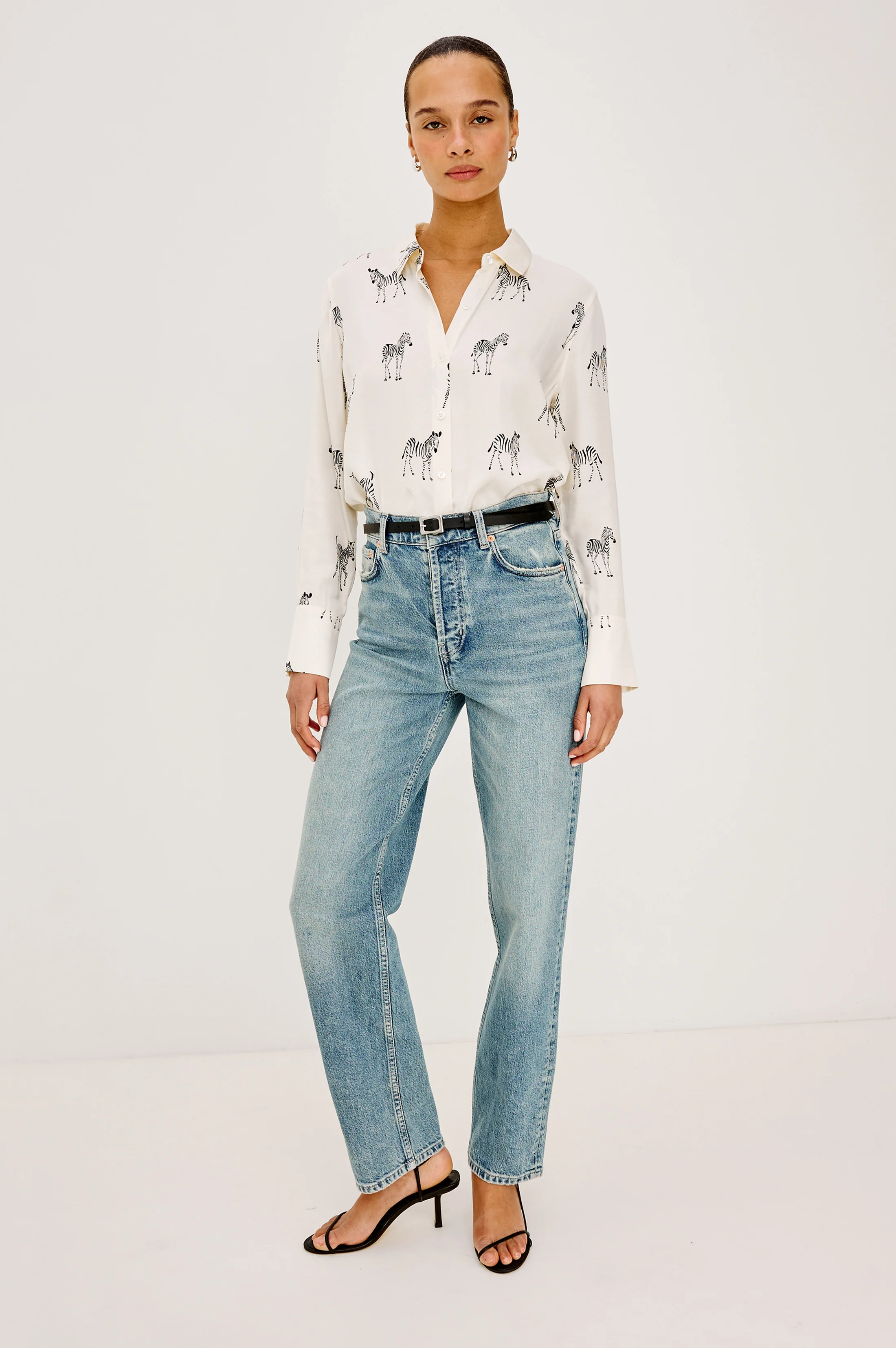 SAIGE SHIRT - IVORY ZEBRA - Image 3