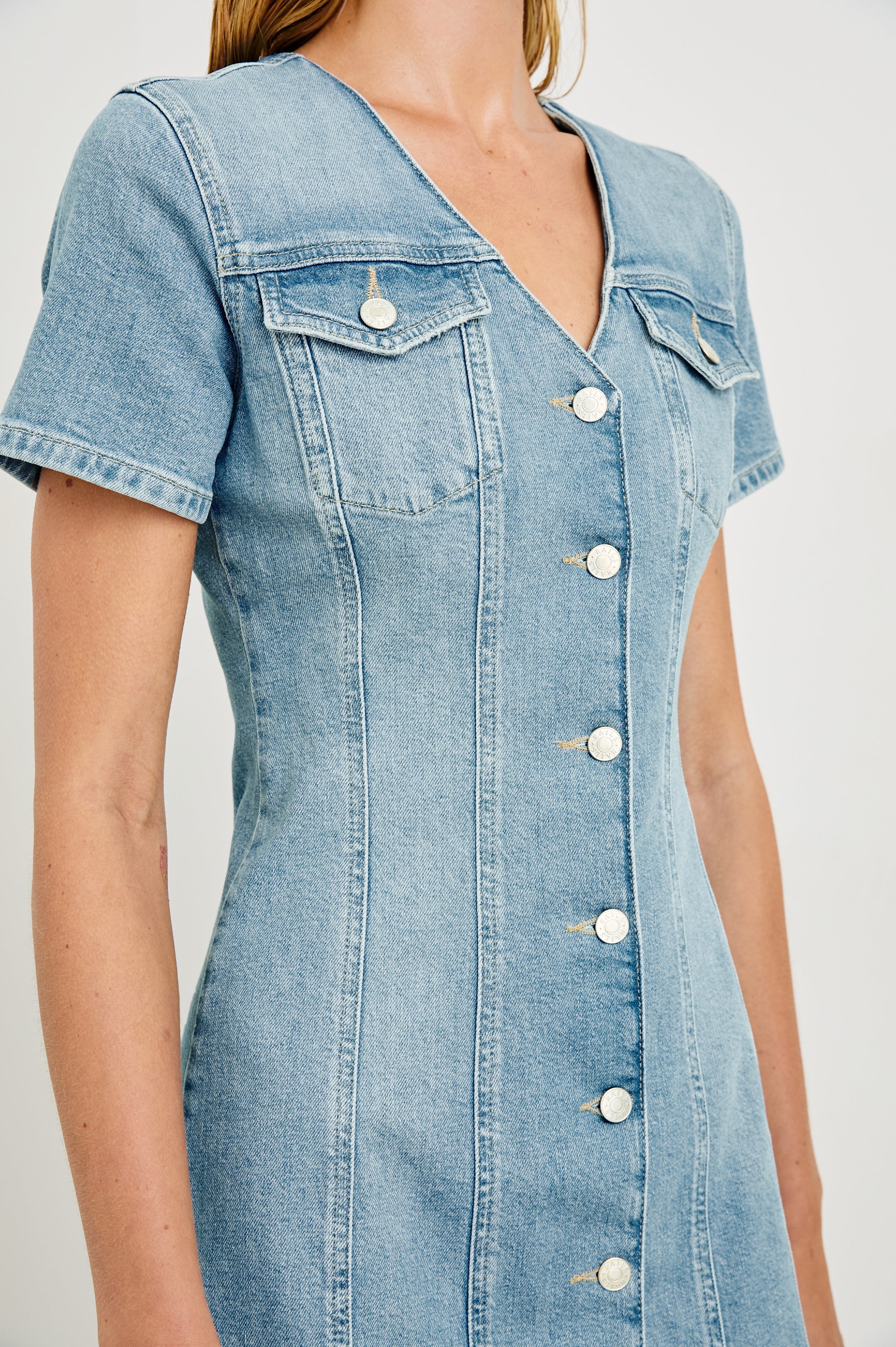 SARATOGA DRESS - FADED SEAGLASS - Image 2