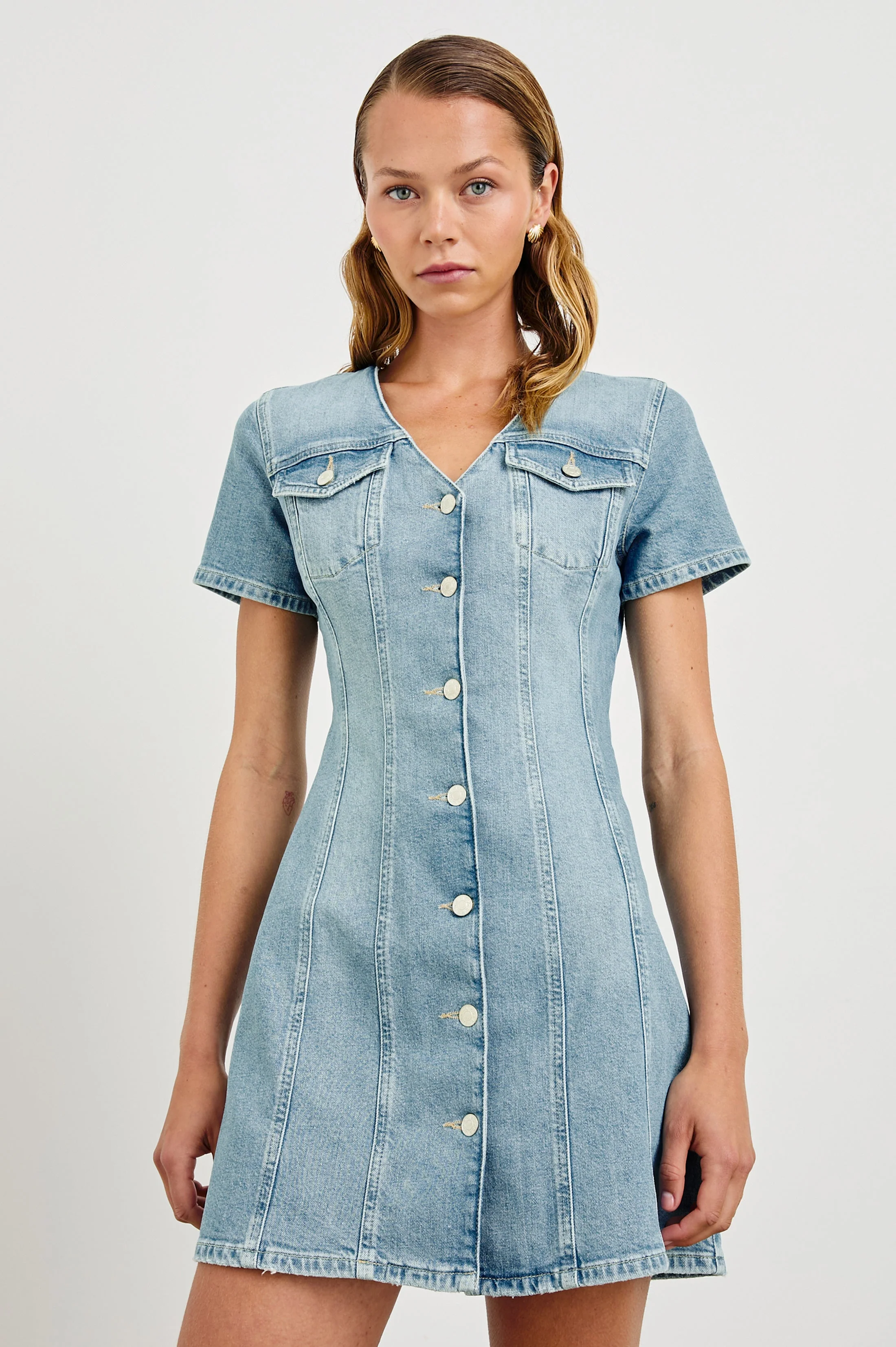 SARATOGA DRESS - FADED SEAGLASS - Image 3