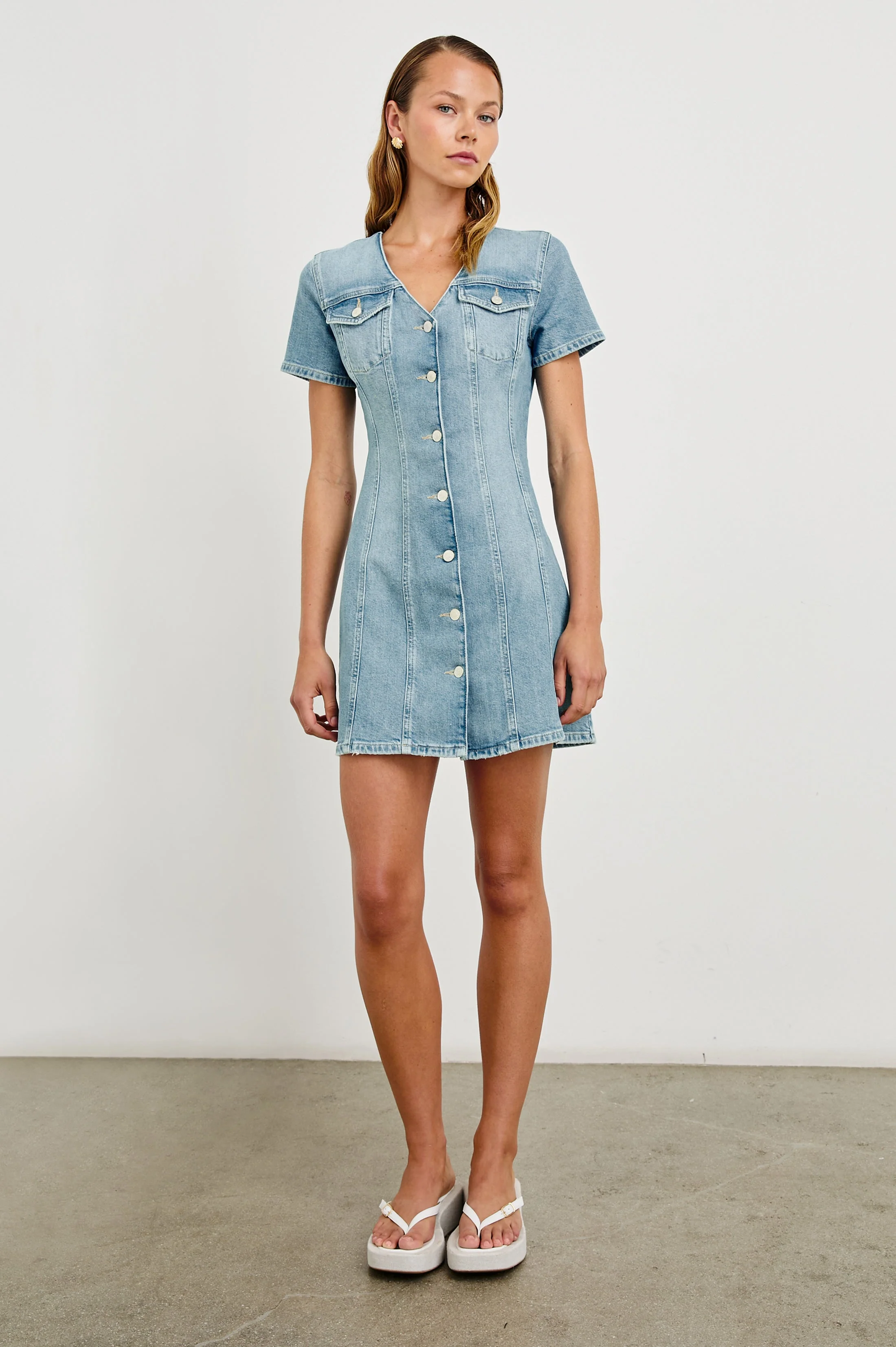 SARATOGA DRESS - FADED SEAGLASS - Image 4