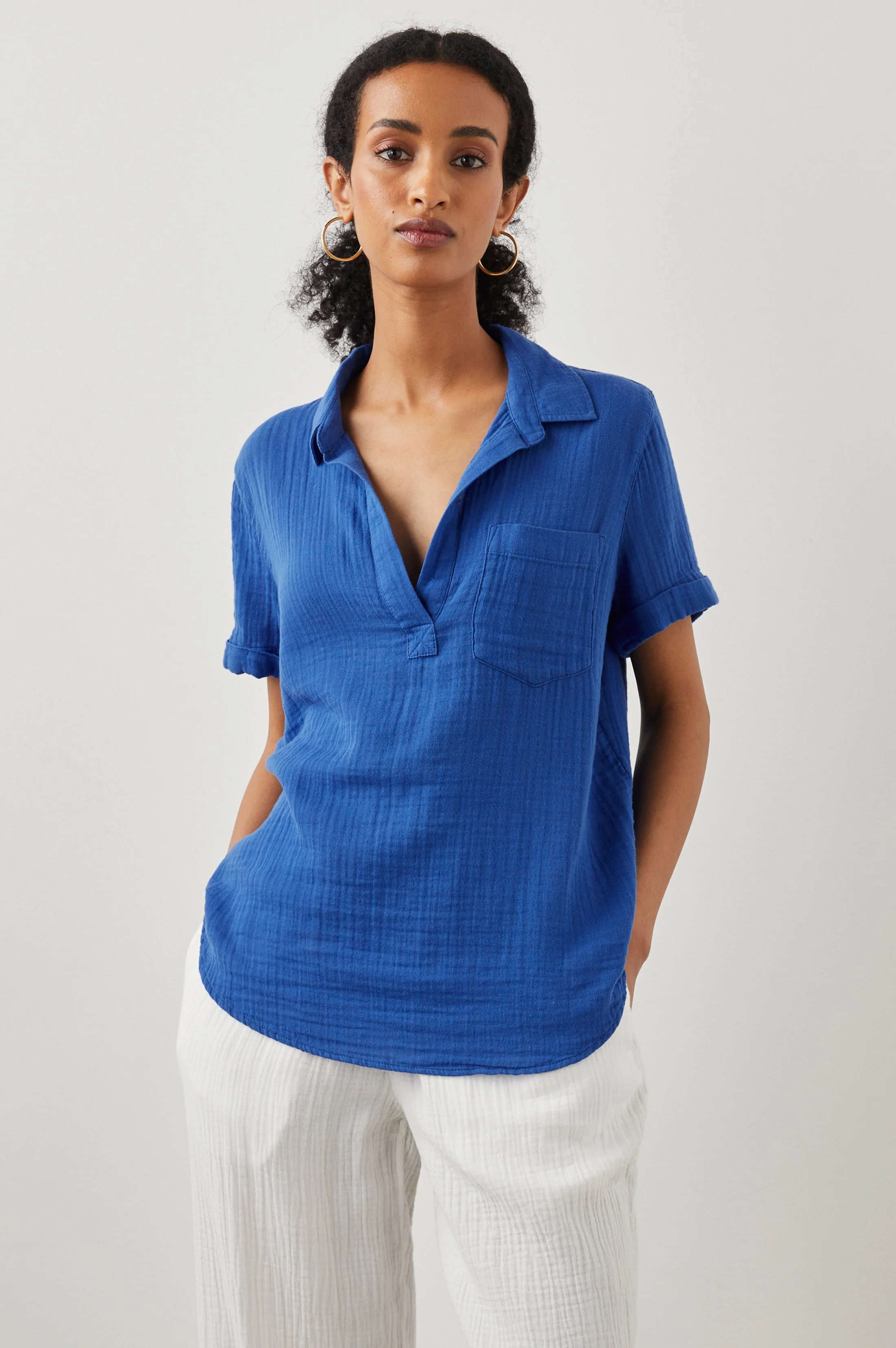 SAVANNAH SHIRT - COBALT