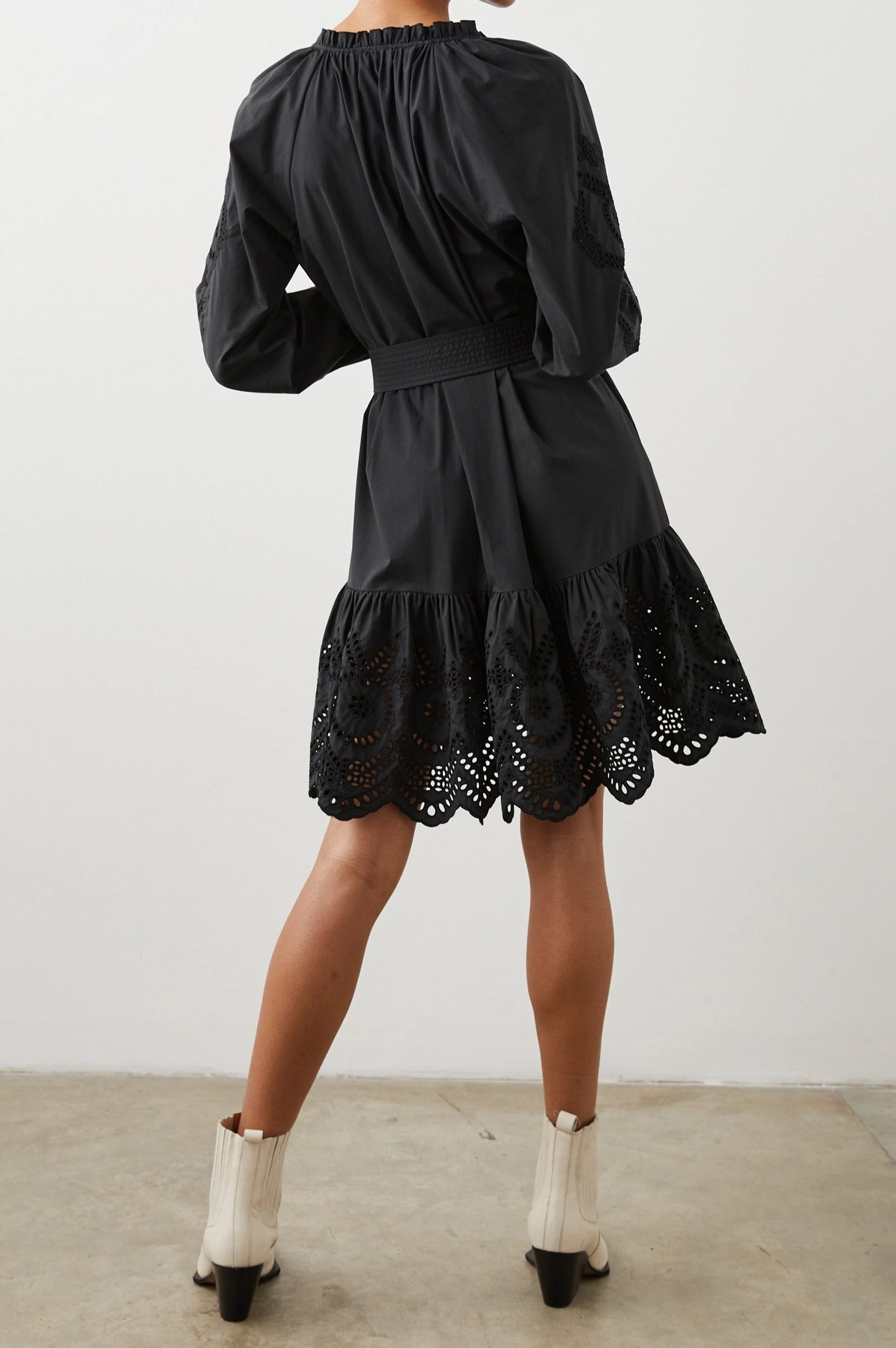 SAYLOR DRESS - BLACK EYELET - Image 5