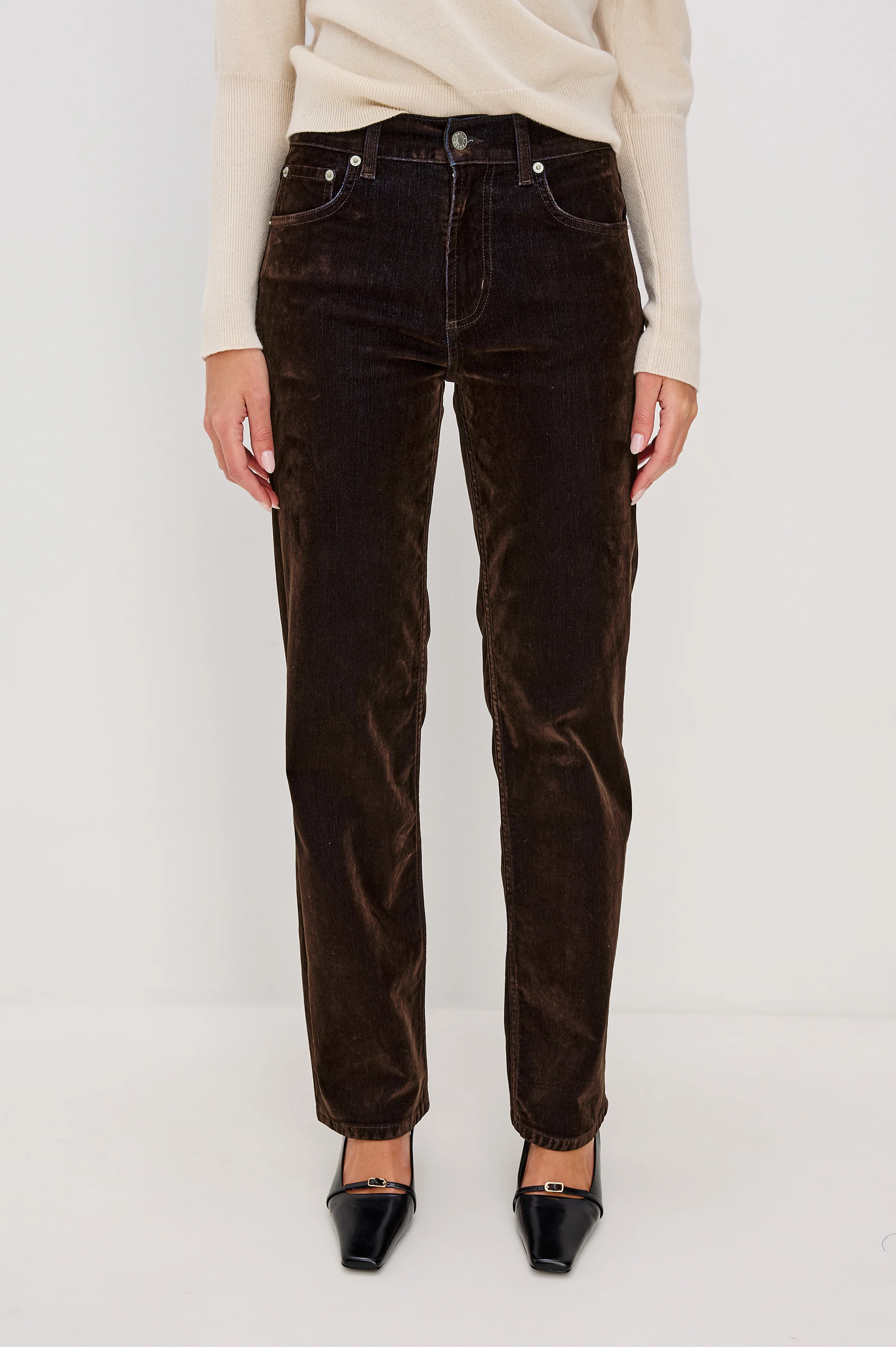 SEPULVEDA STRAIGHT - CHOCOLATE FLOCKING