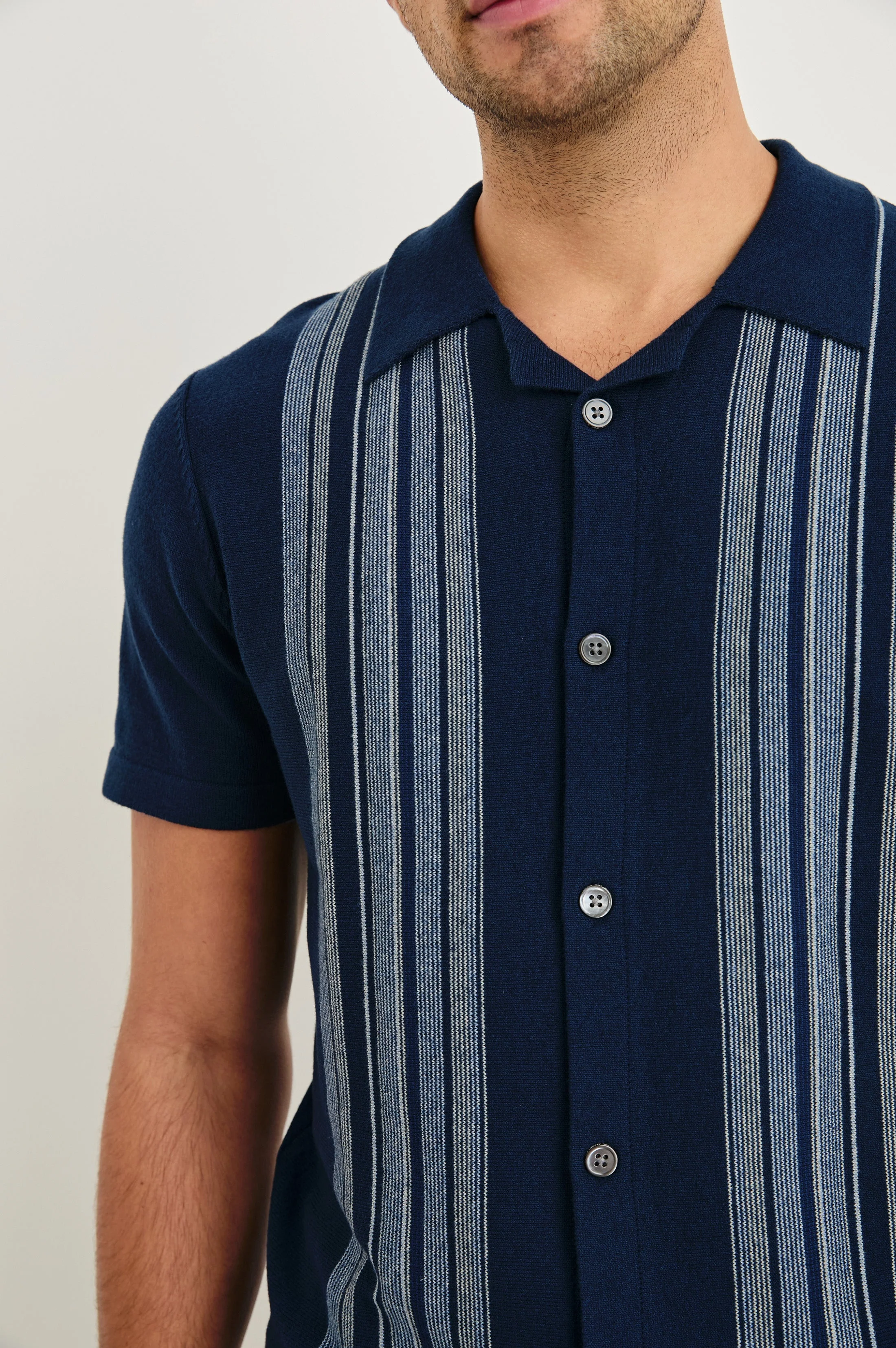 SILAS SHIRT - BLUE HEATHER MULTI - Image 2