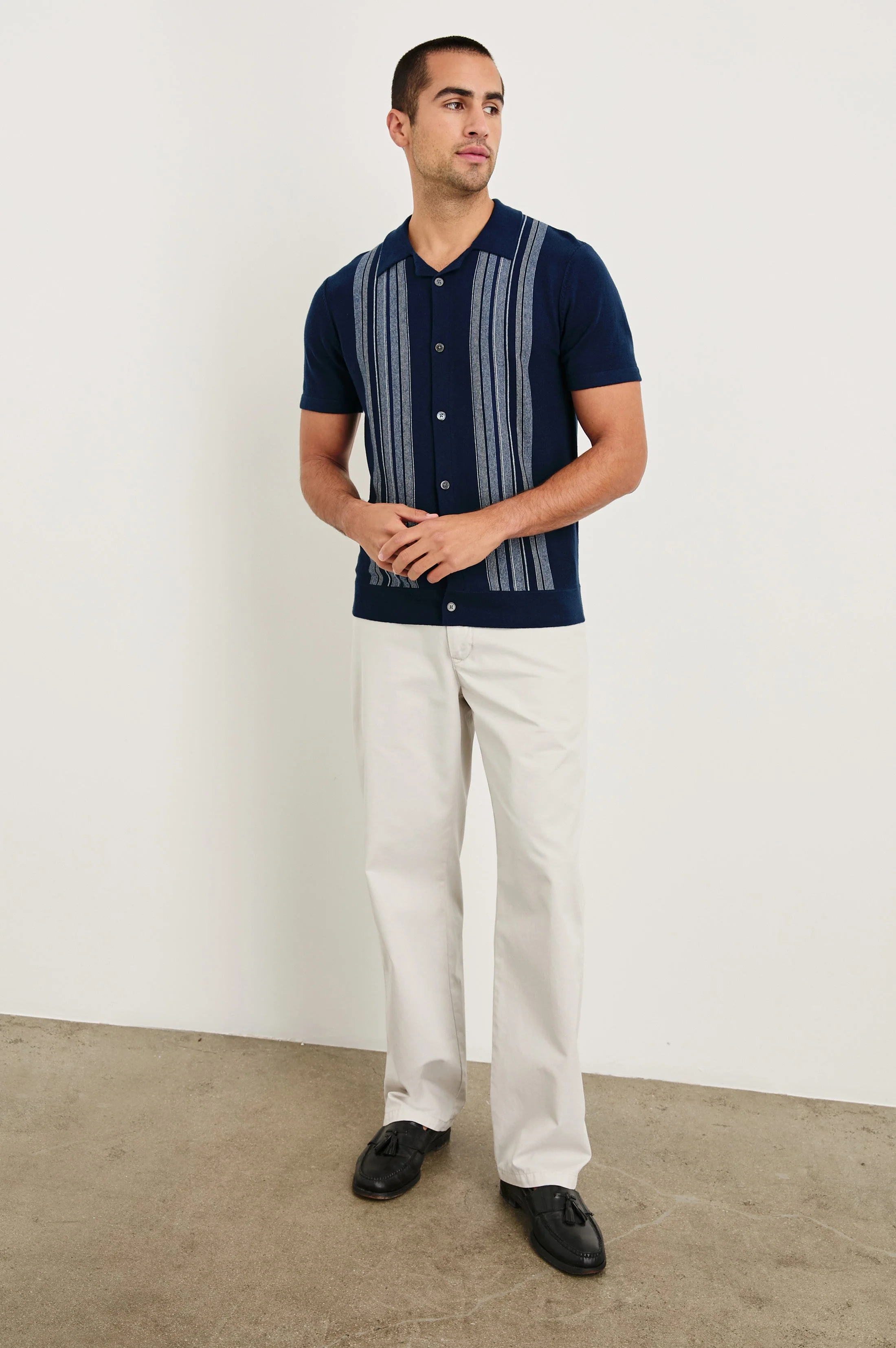 SILAS SHIRT - BLUE HEATHER MULTI - Image 3