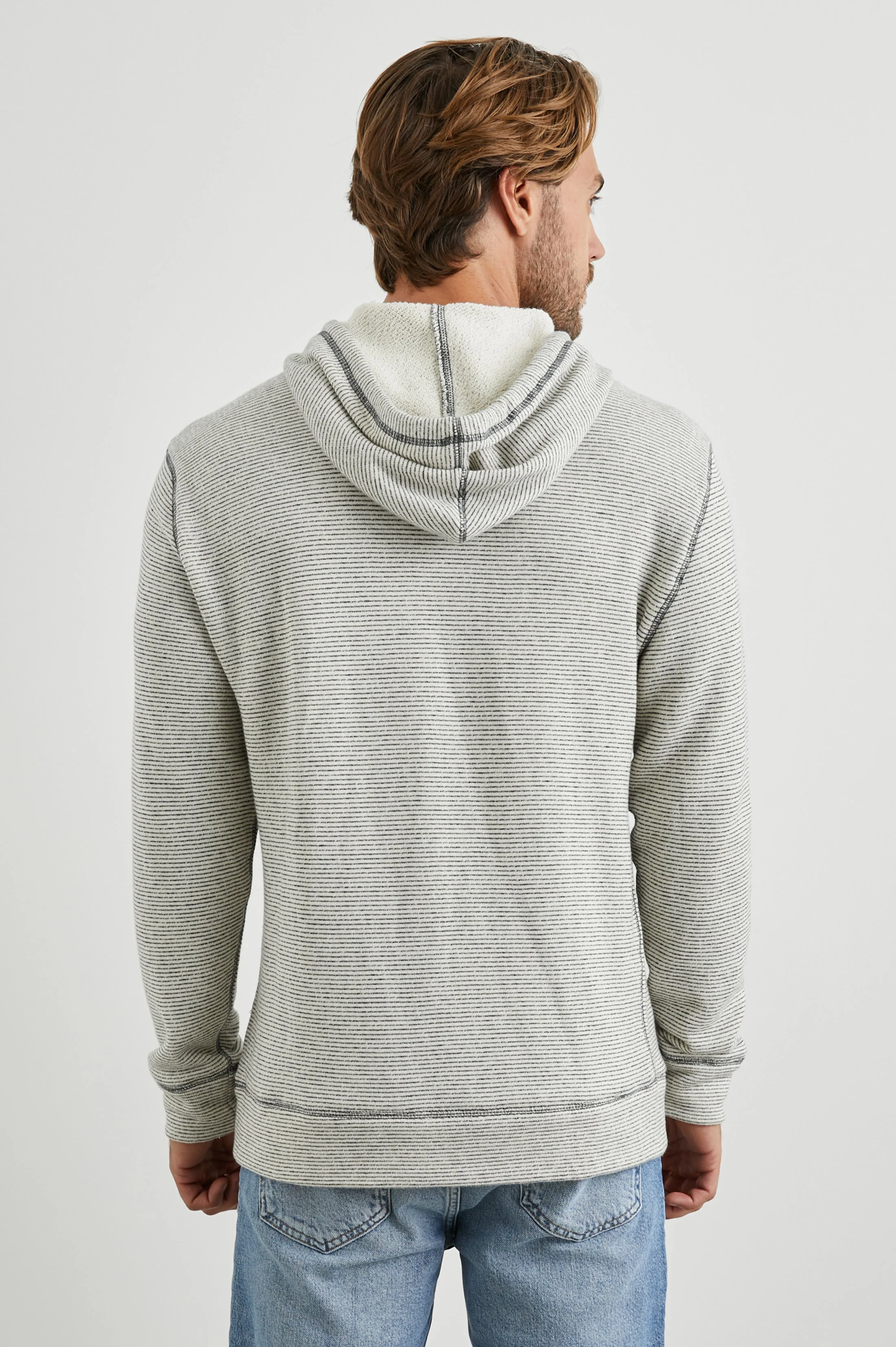 SMITH HOODIE - CREAM NAVY STRIPE - Image 5