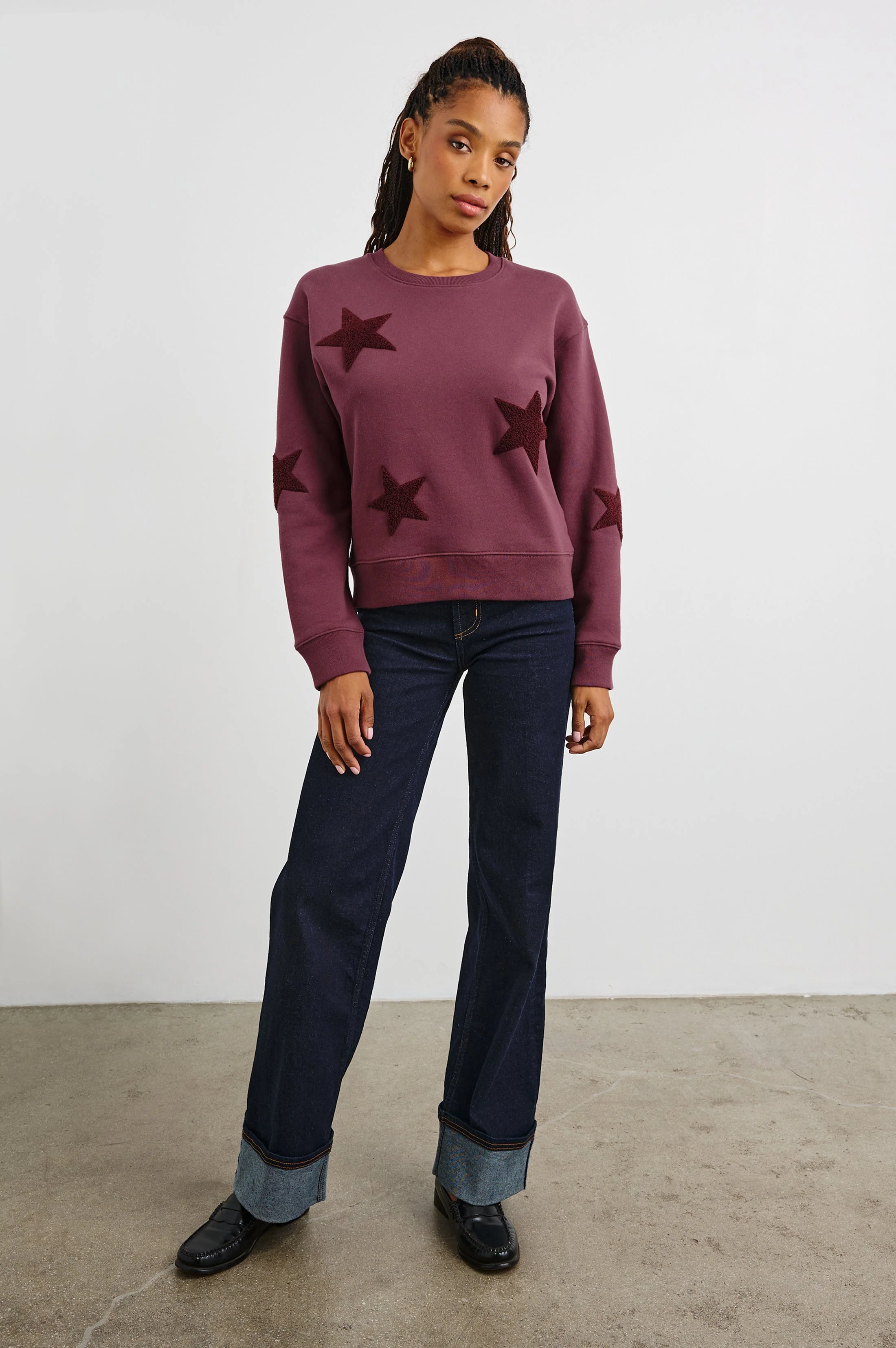 SONIA SWEATSHIRT - BURGUNDY - Image 3