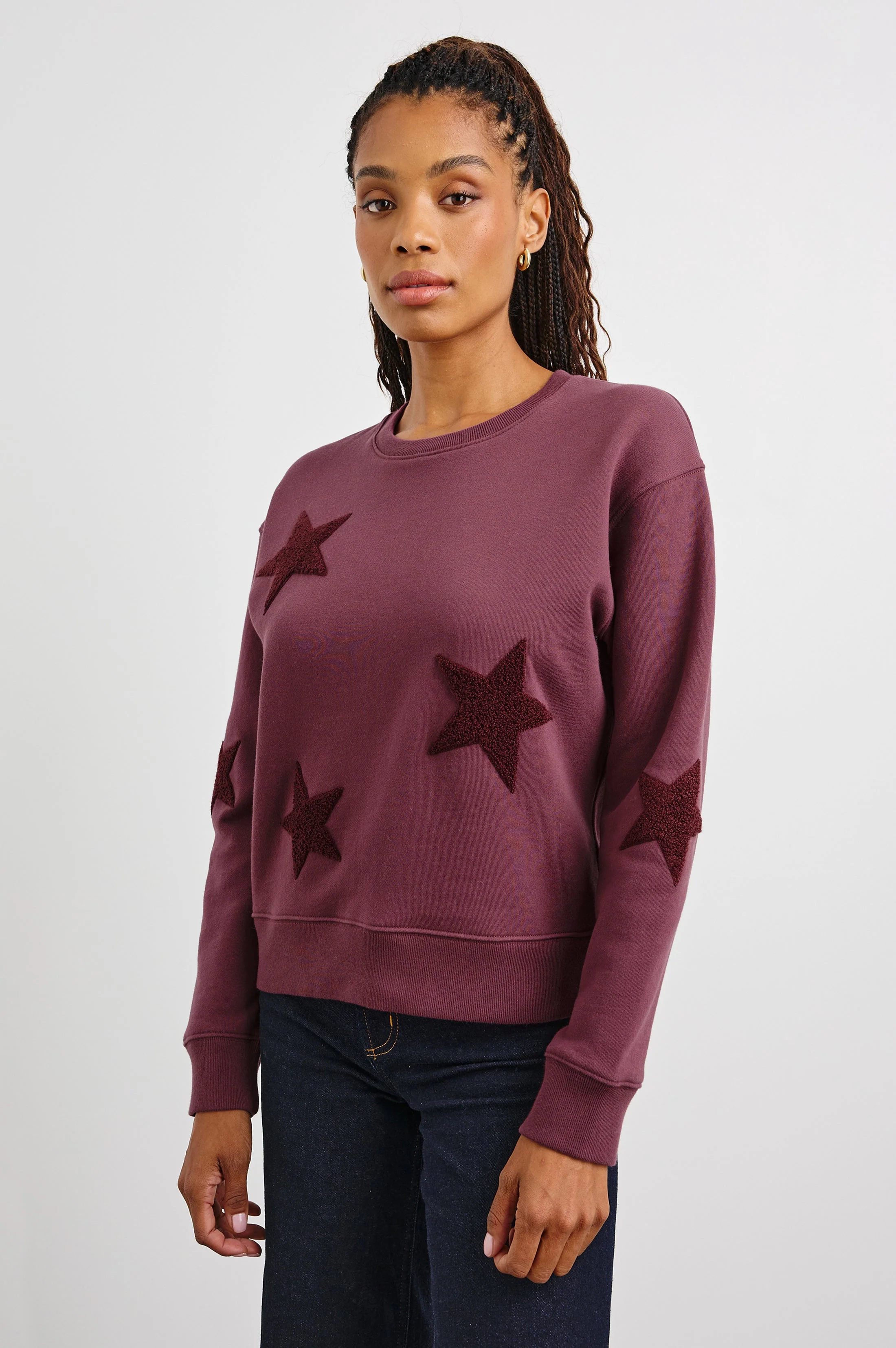 SONIA SWEATSHIRT - BURGUNDY - Image 4
