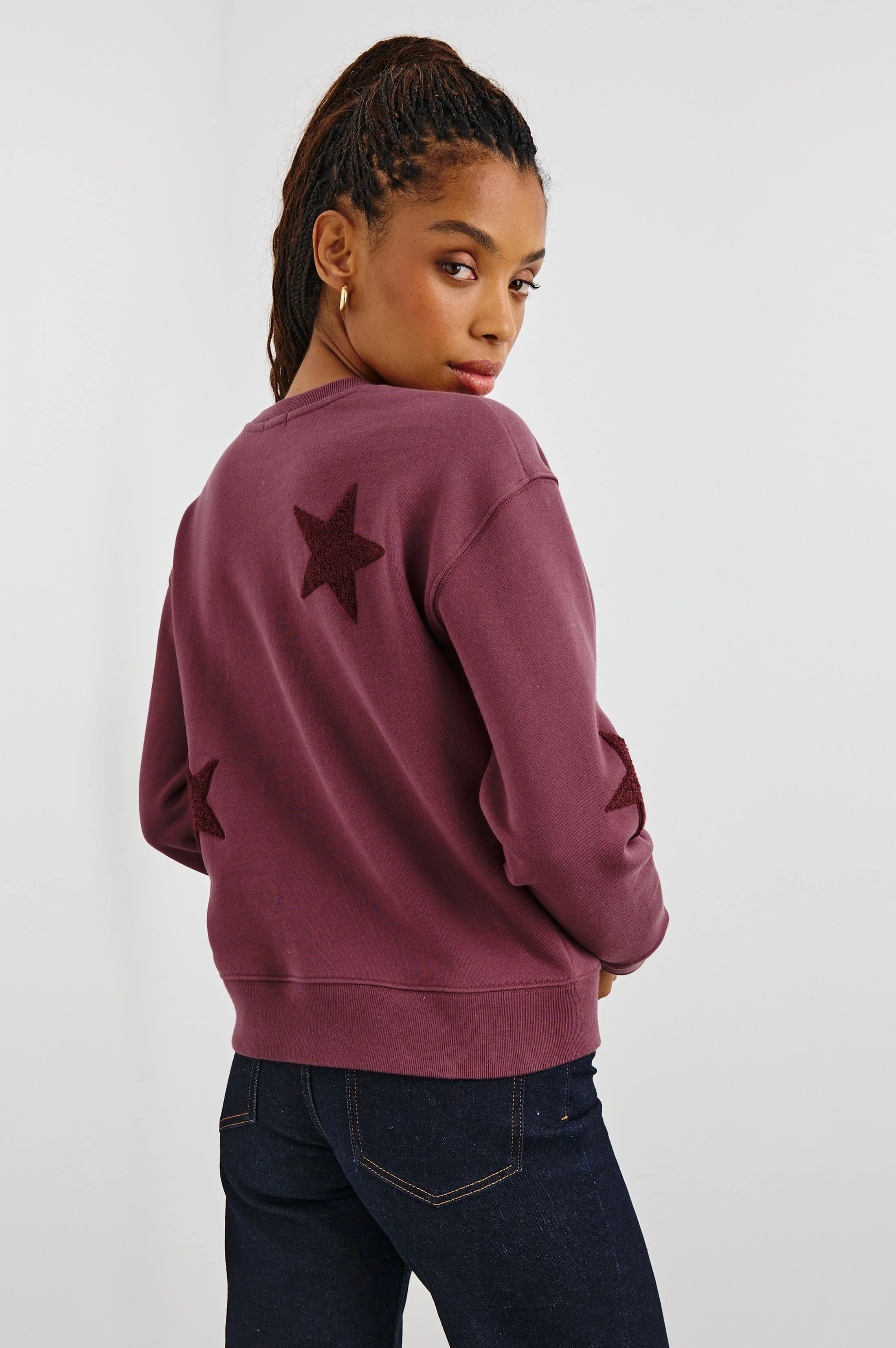 SONIA SWEATSHIRT - BURGUNDY - Image 5