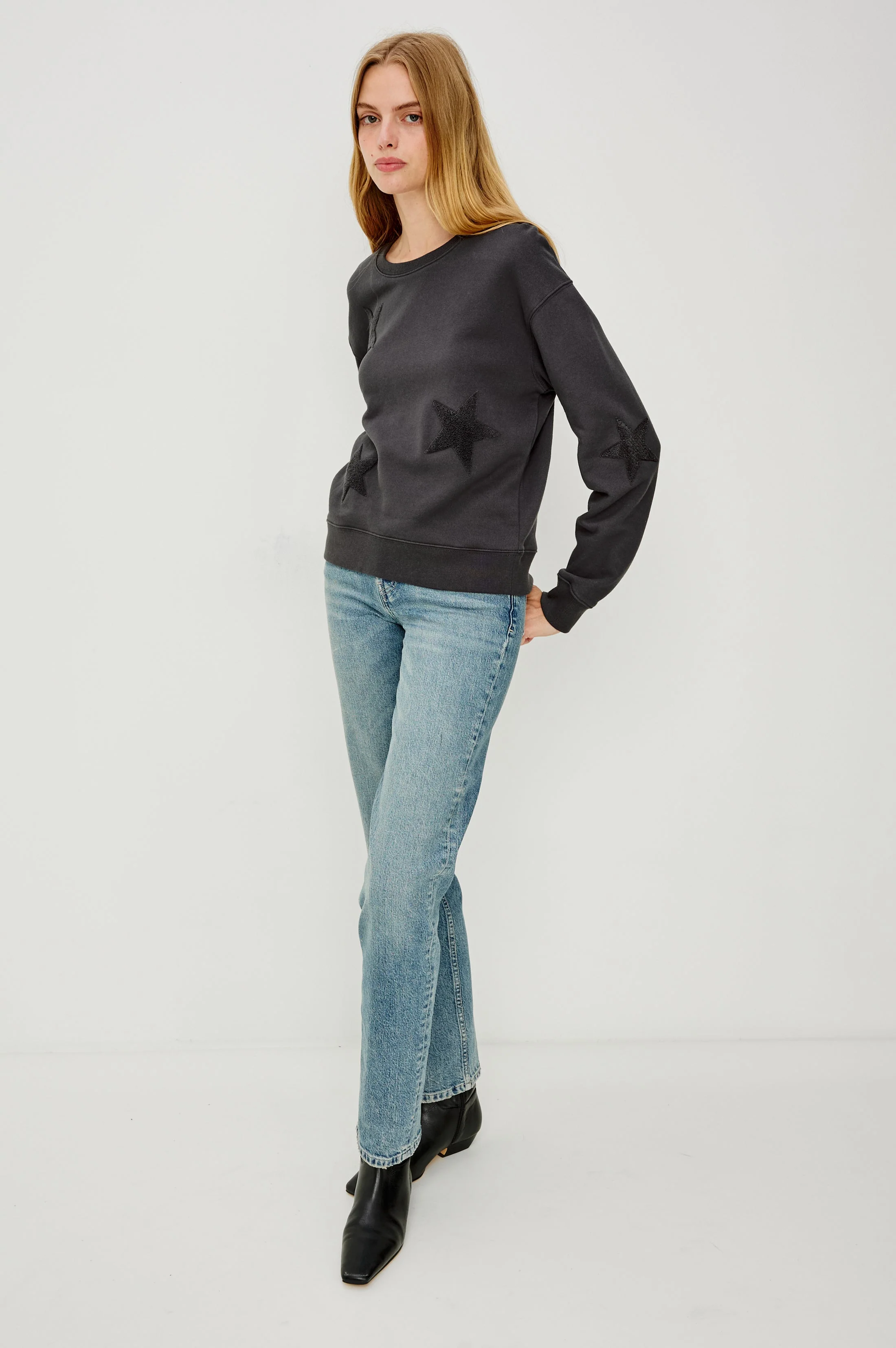 SONIA SWEATSHIRT - WASHED BLACK - Image 3