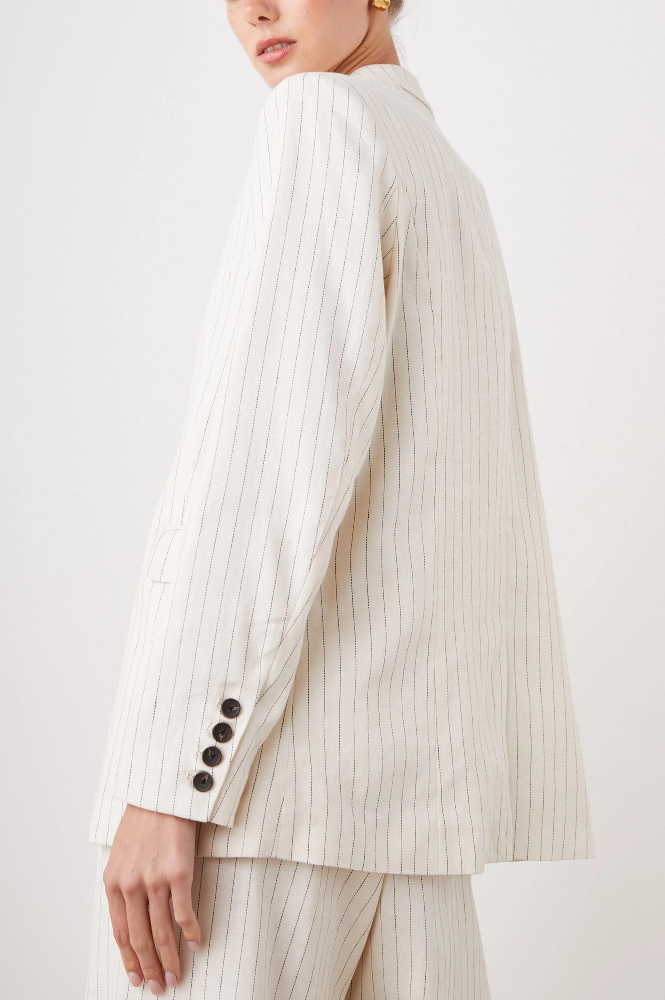 STANTON BLAZER - IVORY PINSTRIPE - Image 5