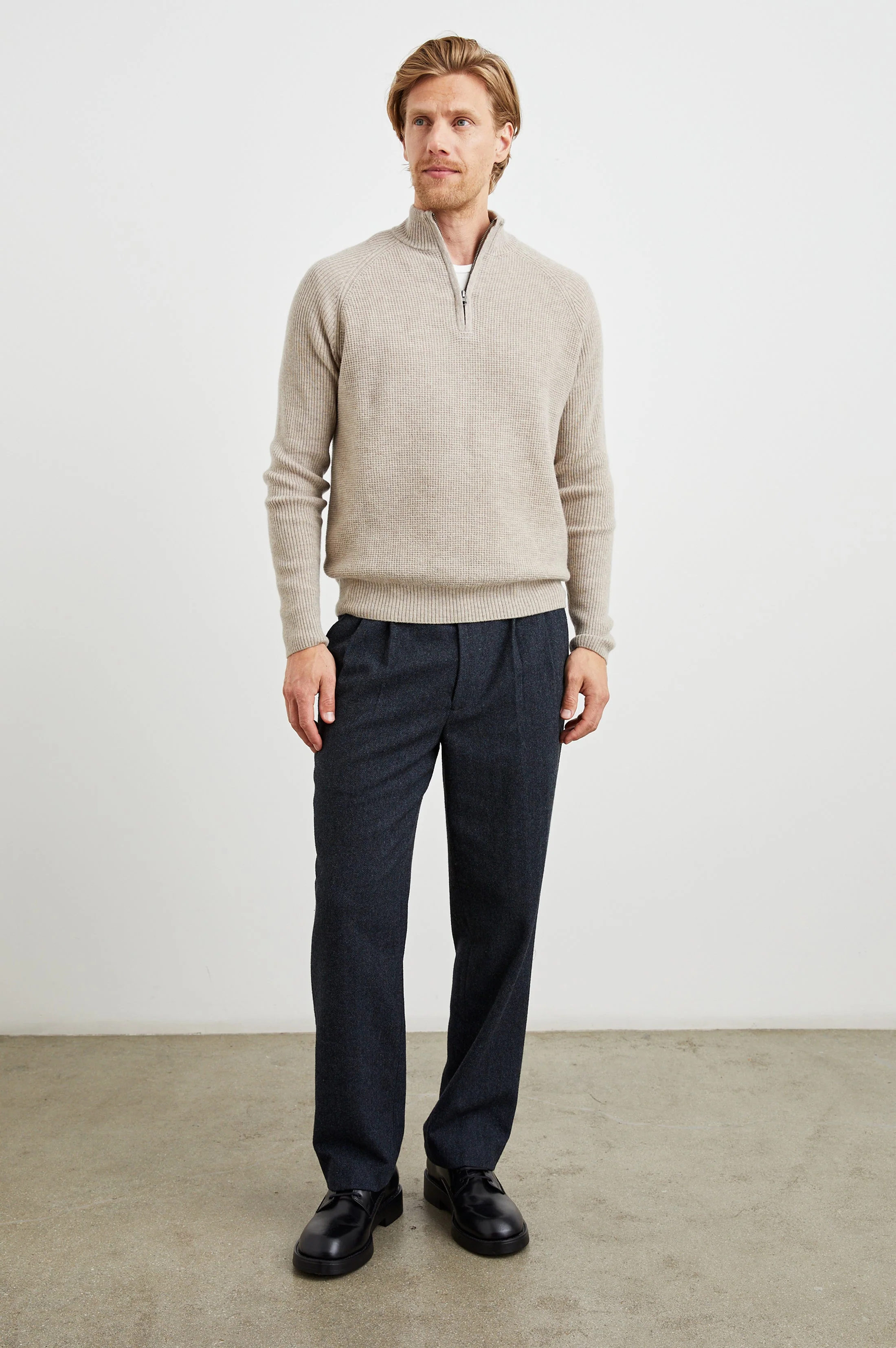 STARK QUARTER ZIP - OAT MELANGE - Image 3