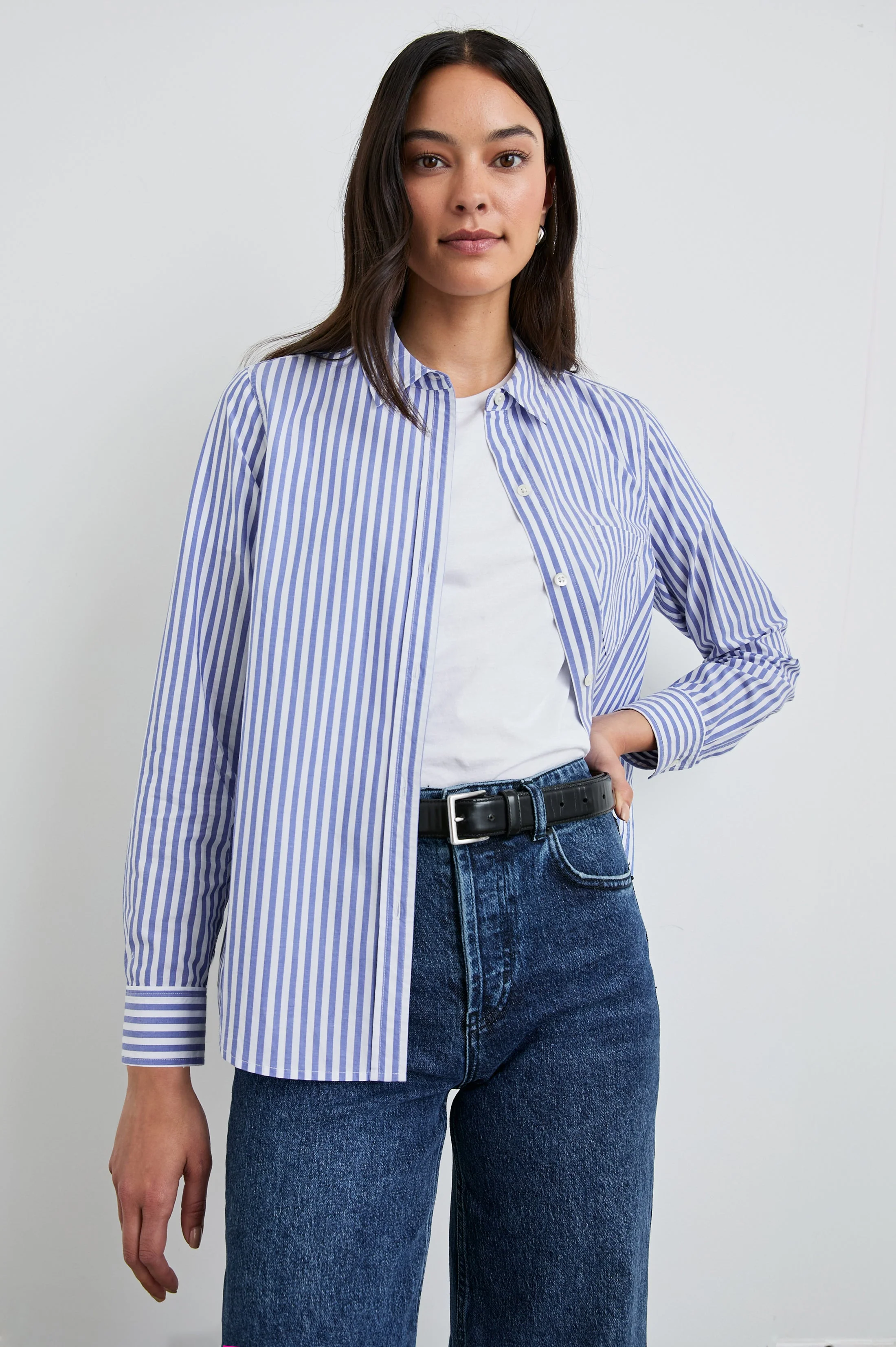 STINA SHIRT - MARINER WHITE STRIPE - Image 3