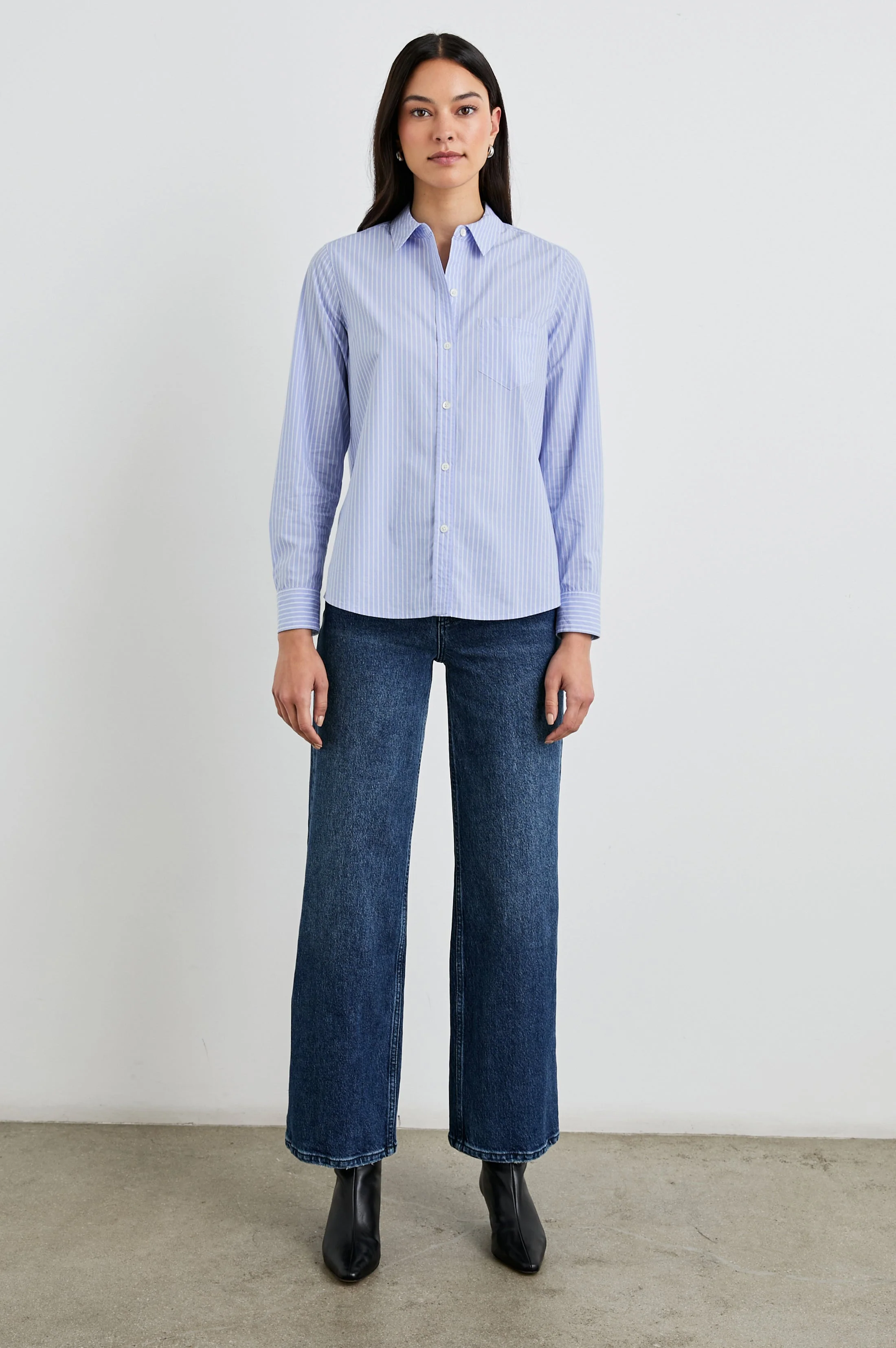 STINA SHIRT - OXFORD WHITE STRIPE - Image 5
