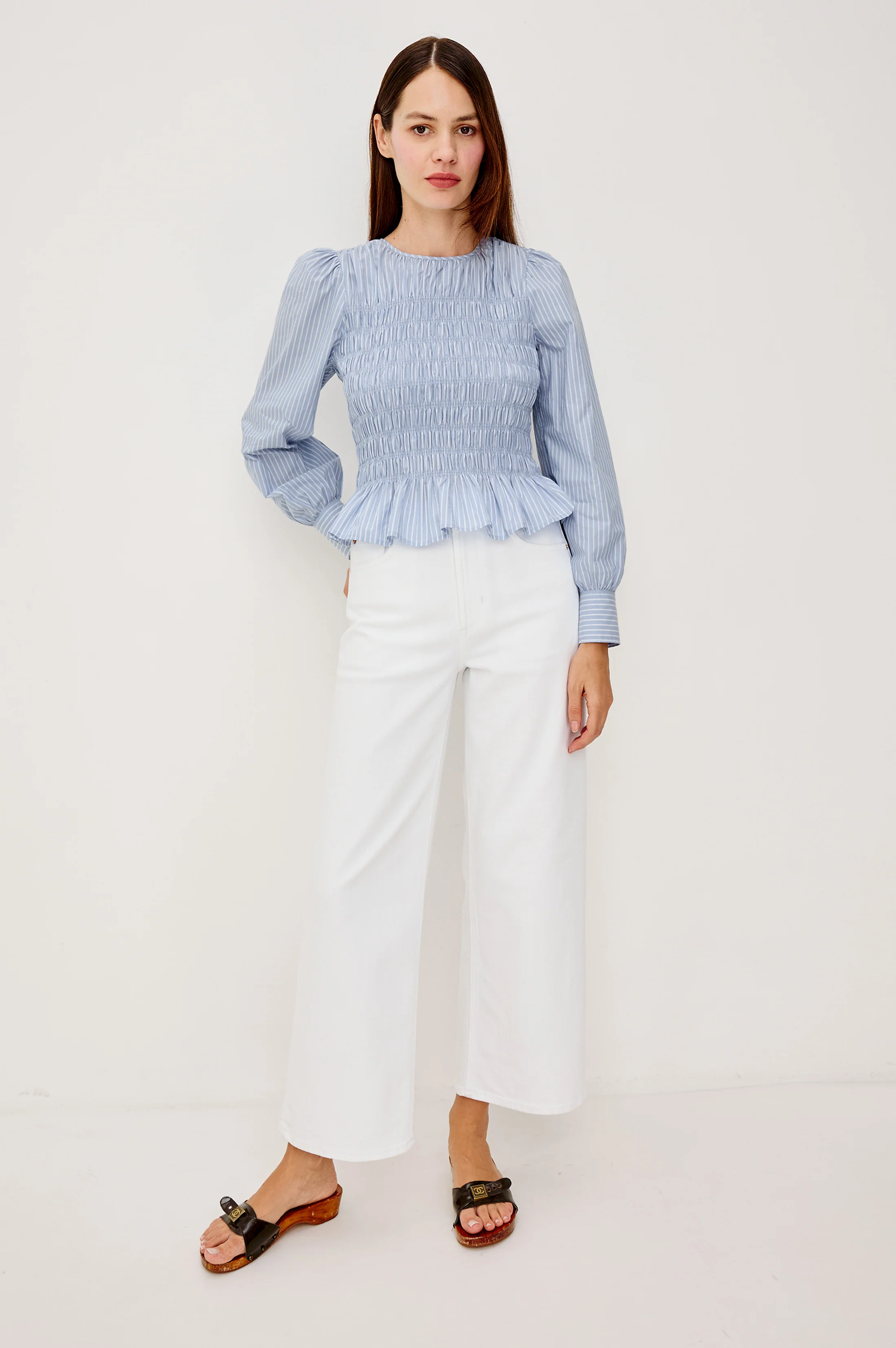 TABI TOP - OXFORD WHITE STRIPE - Image 3