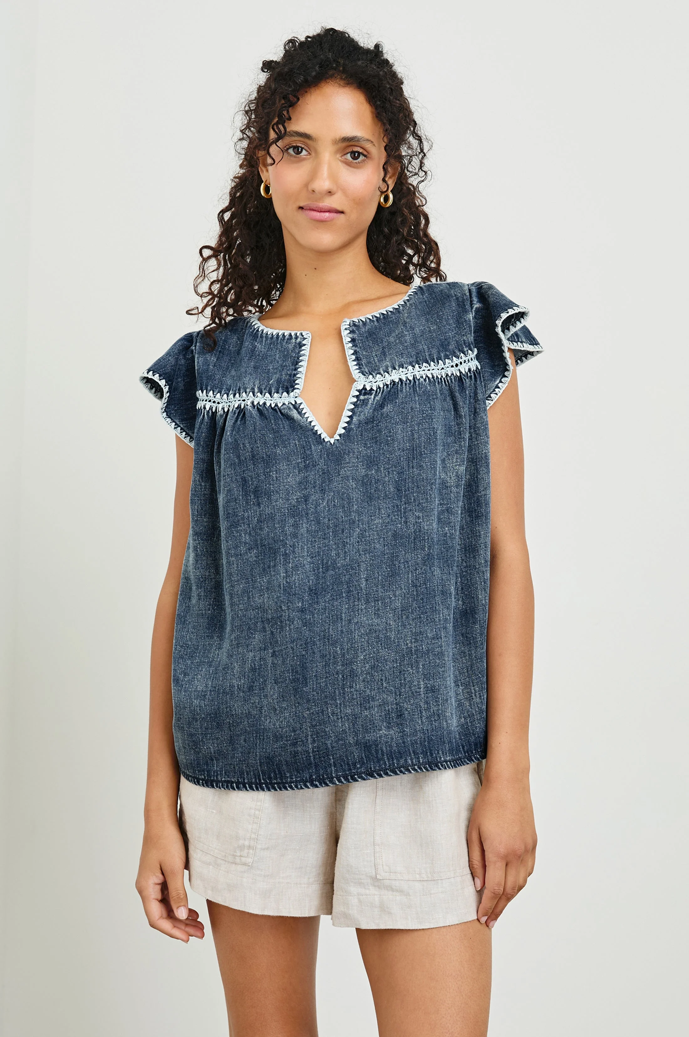 TAFIA TOP - CLASSIC BLUE